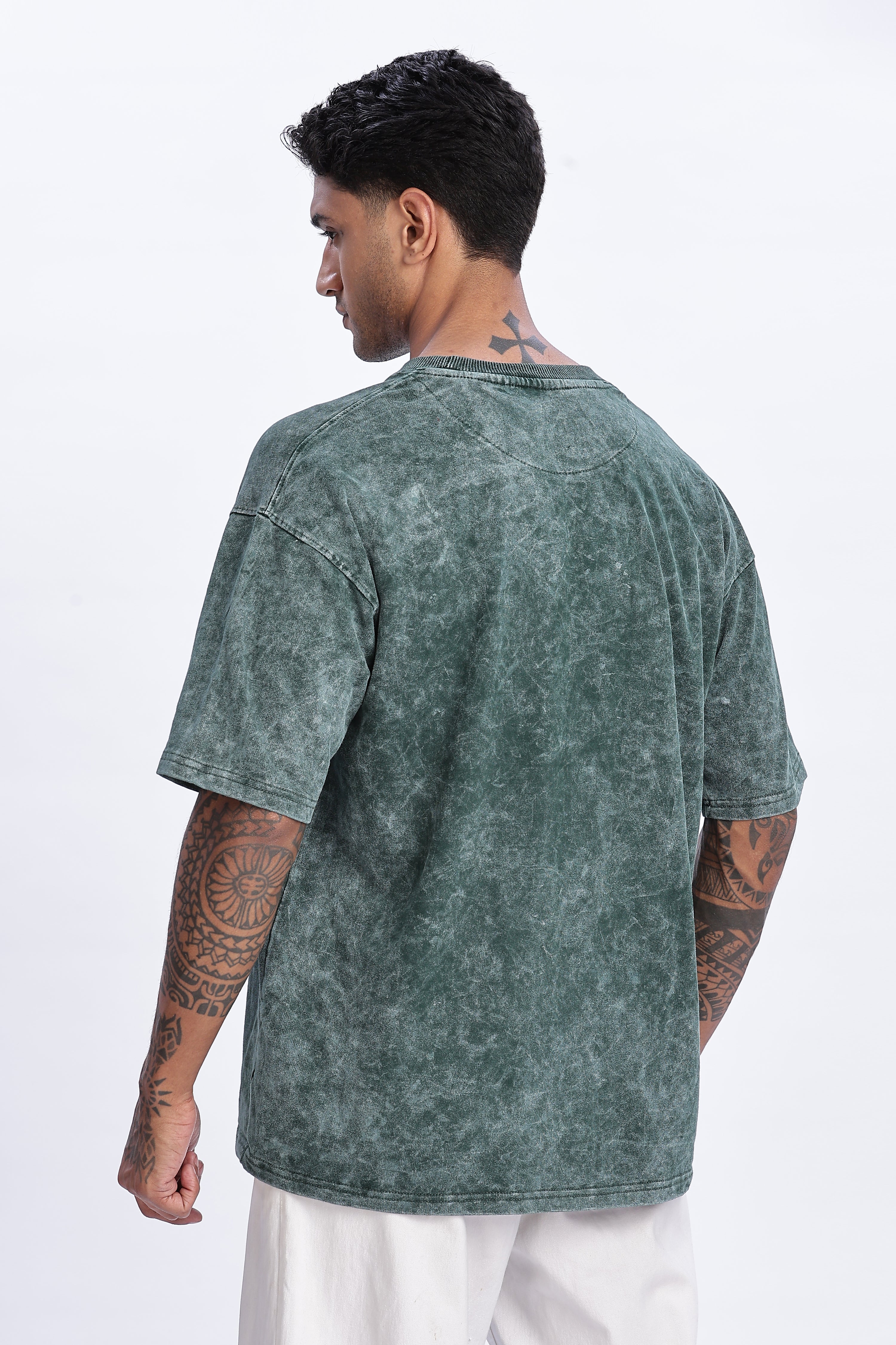 Green Acid Washed Oversized T-Shirt