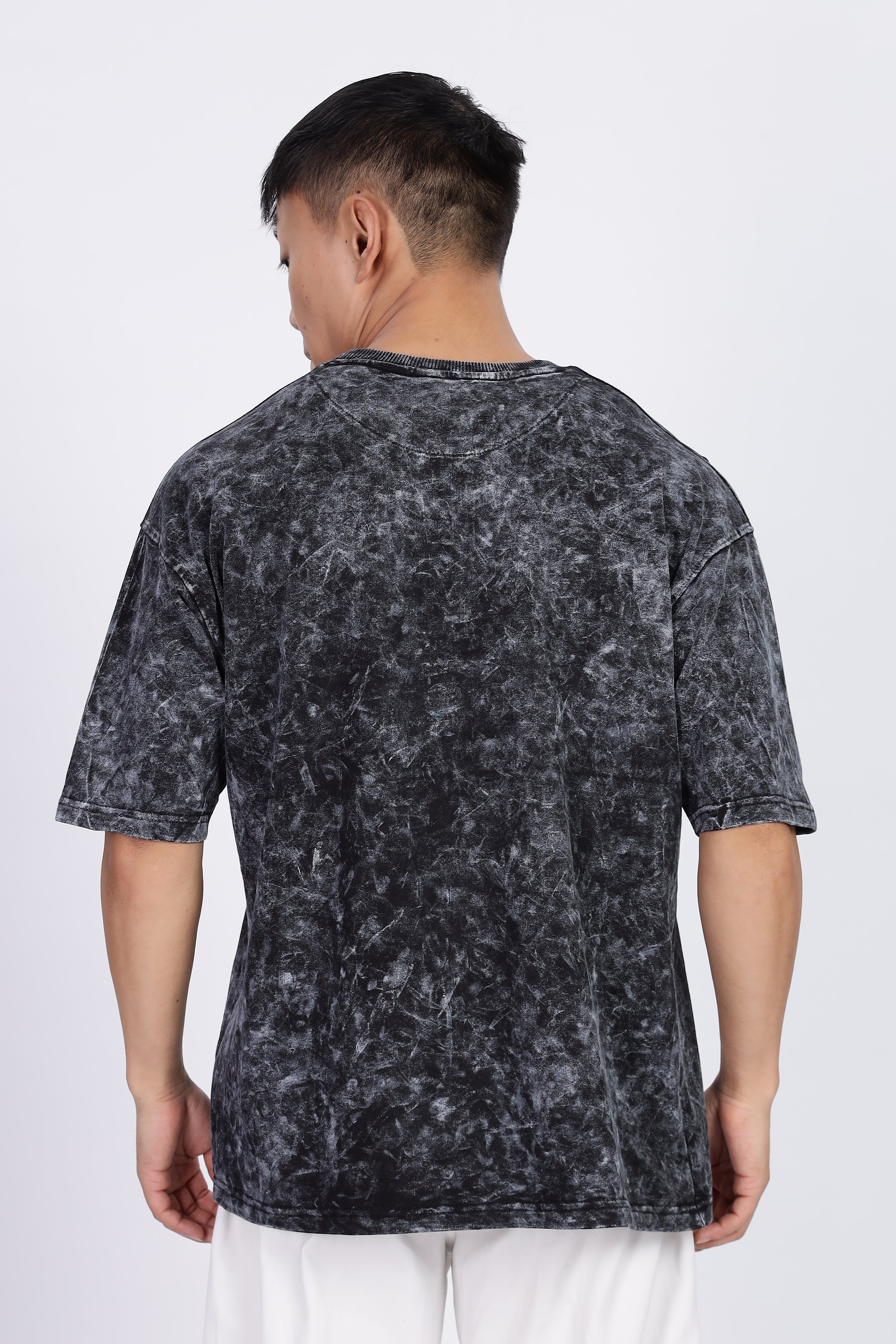Black Acid Washed Oversized T-Shirt