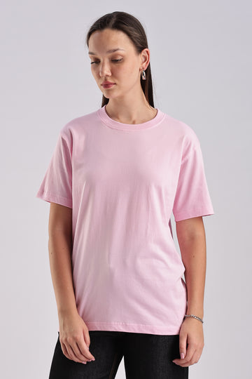 Women's Pastel Pink Lavendar Oversized T-Shirt