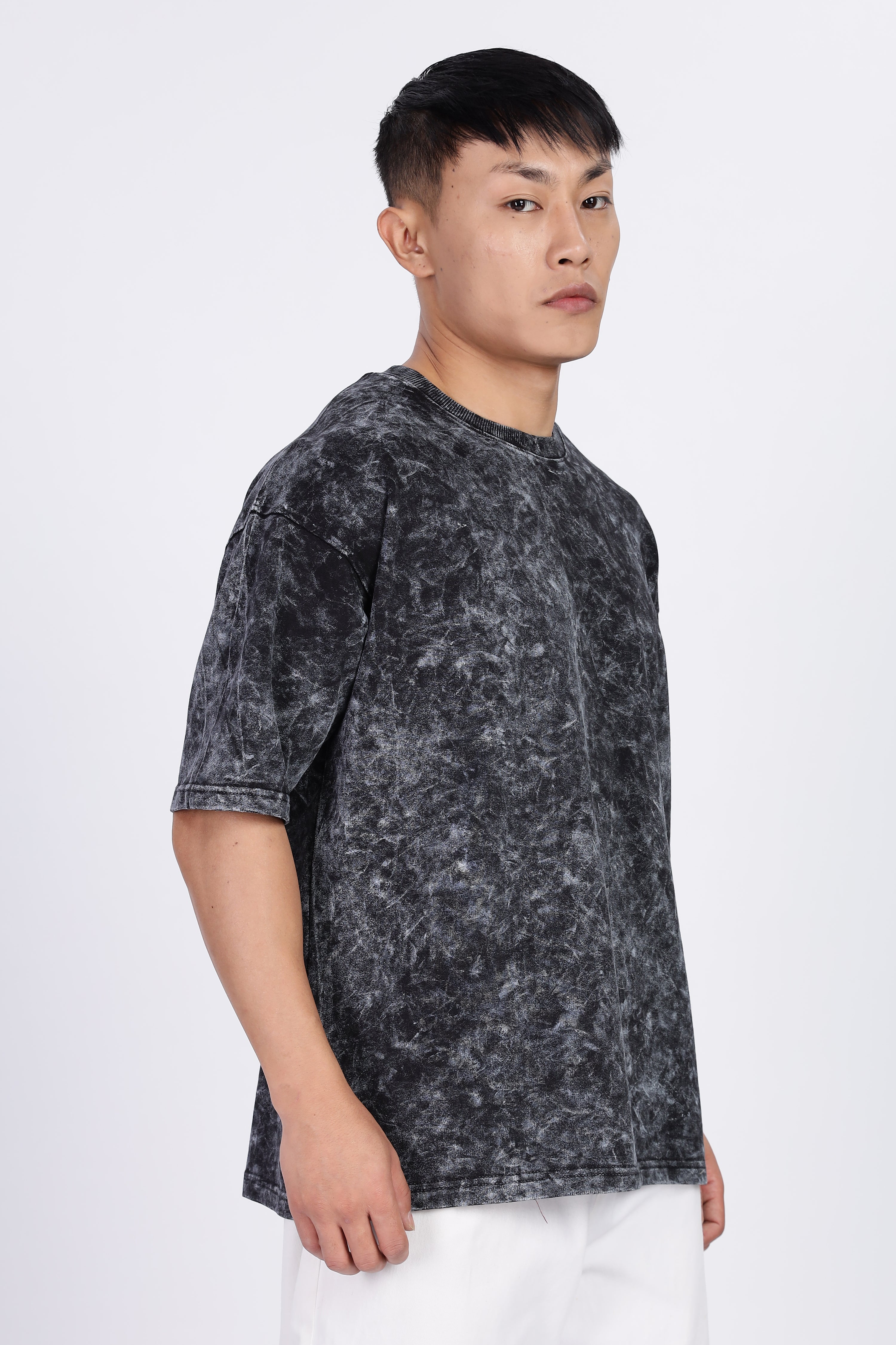 Black Acid Washed Oversized T-Shirt