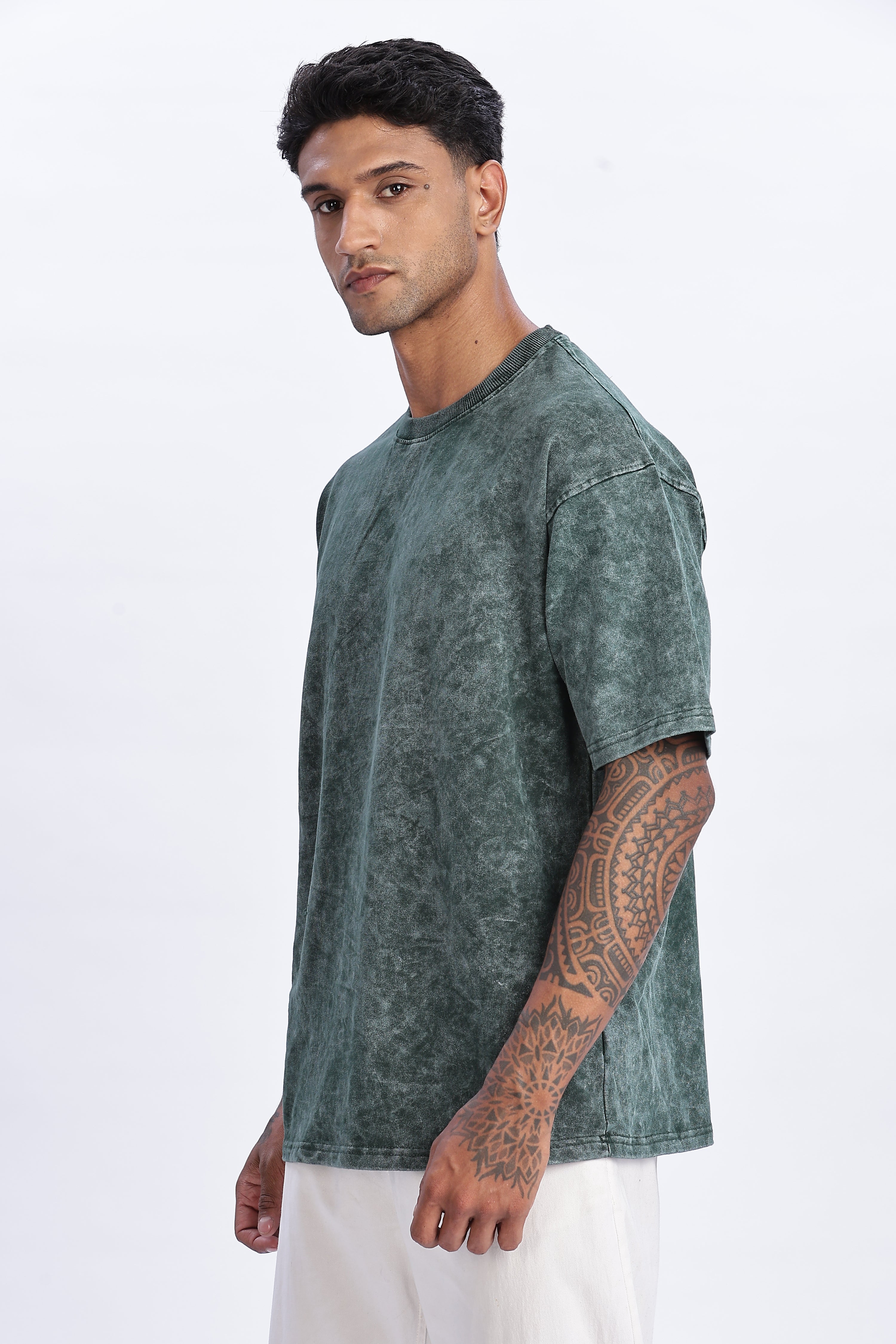 Green Acid Washed Oversized T-Shirt
