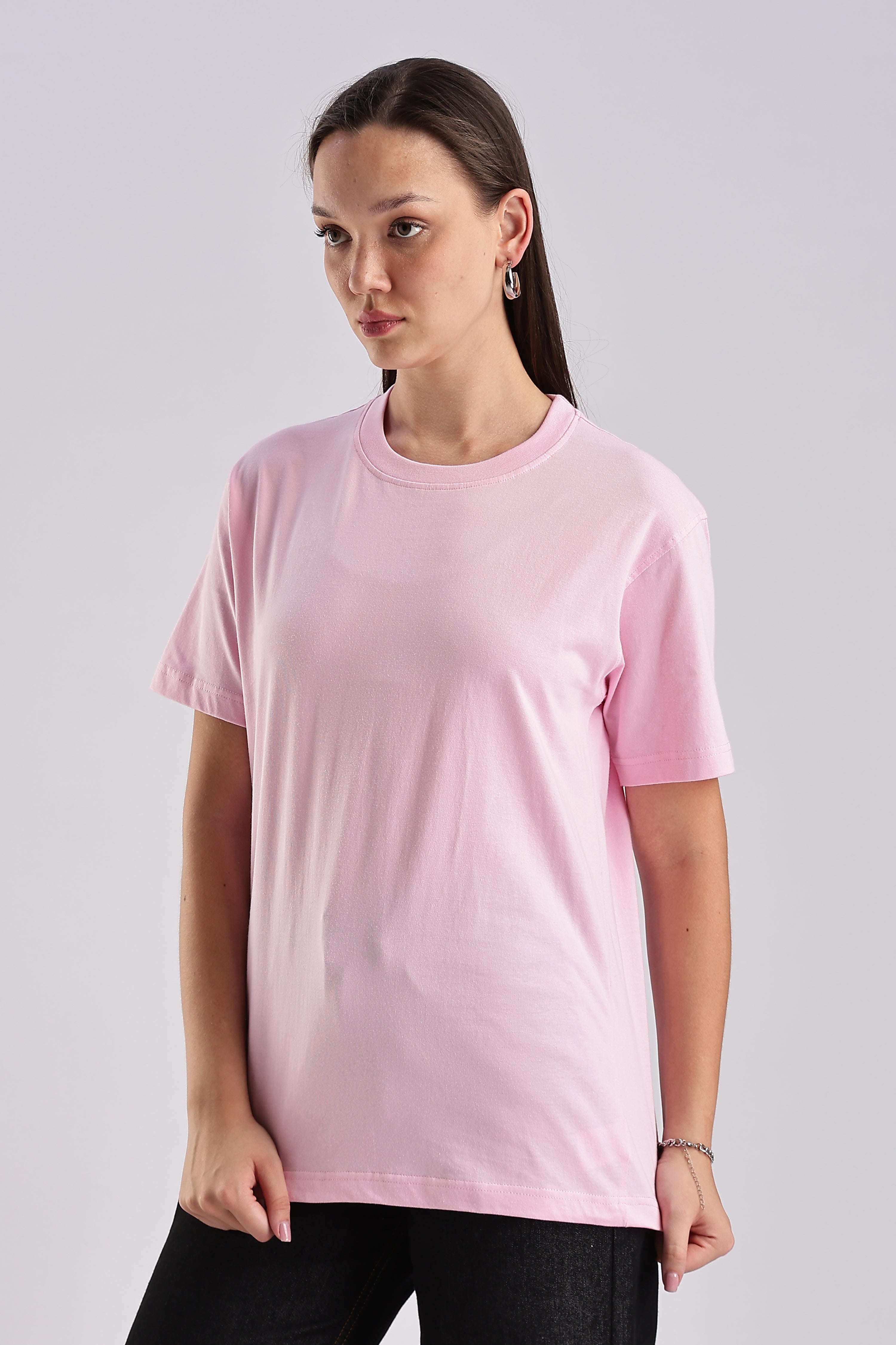 Women's Pastel Pink Lavendar Oversized T-Shirt