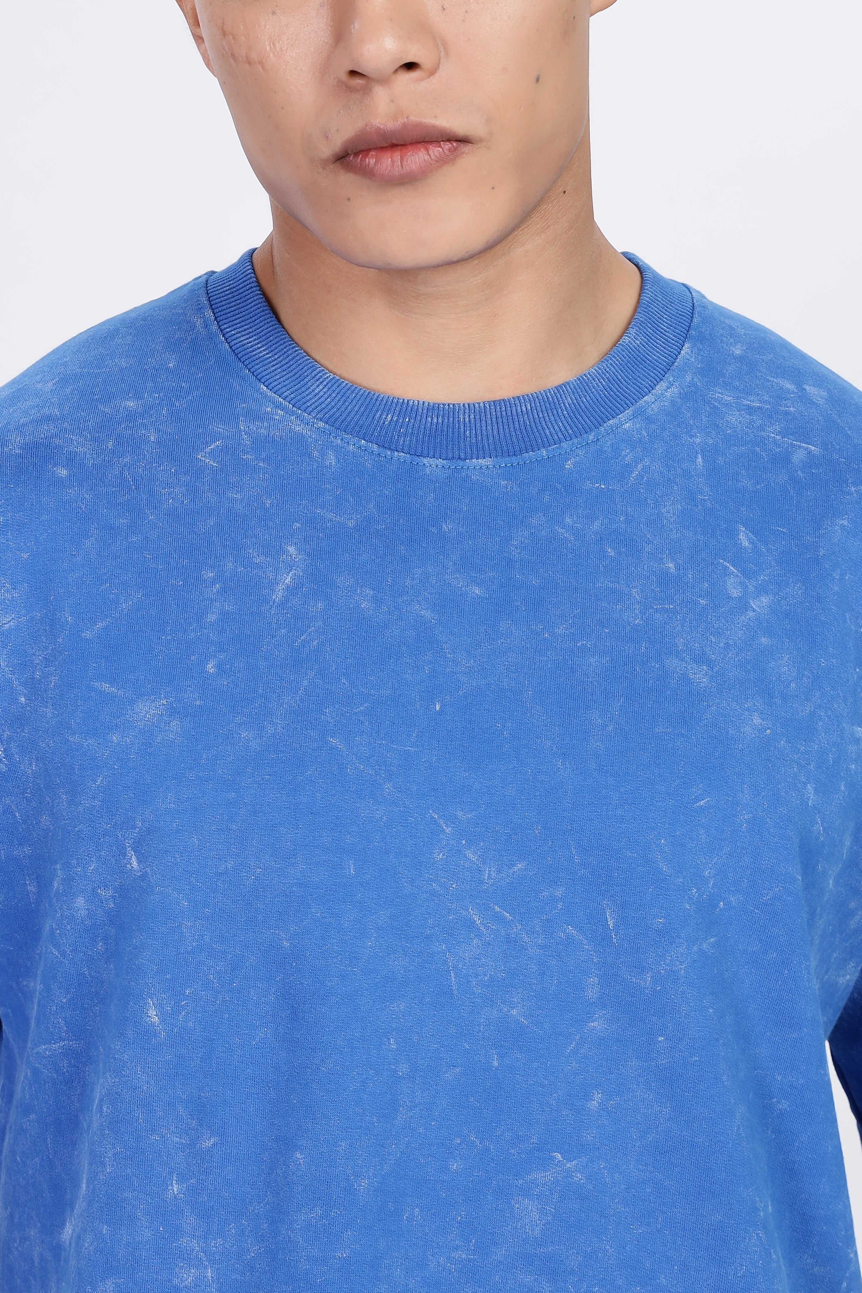 Blue Acid Washed Oversized T-Shirt