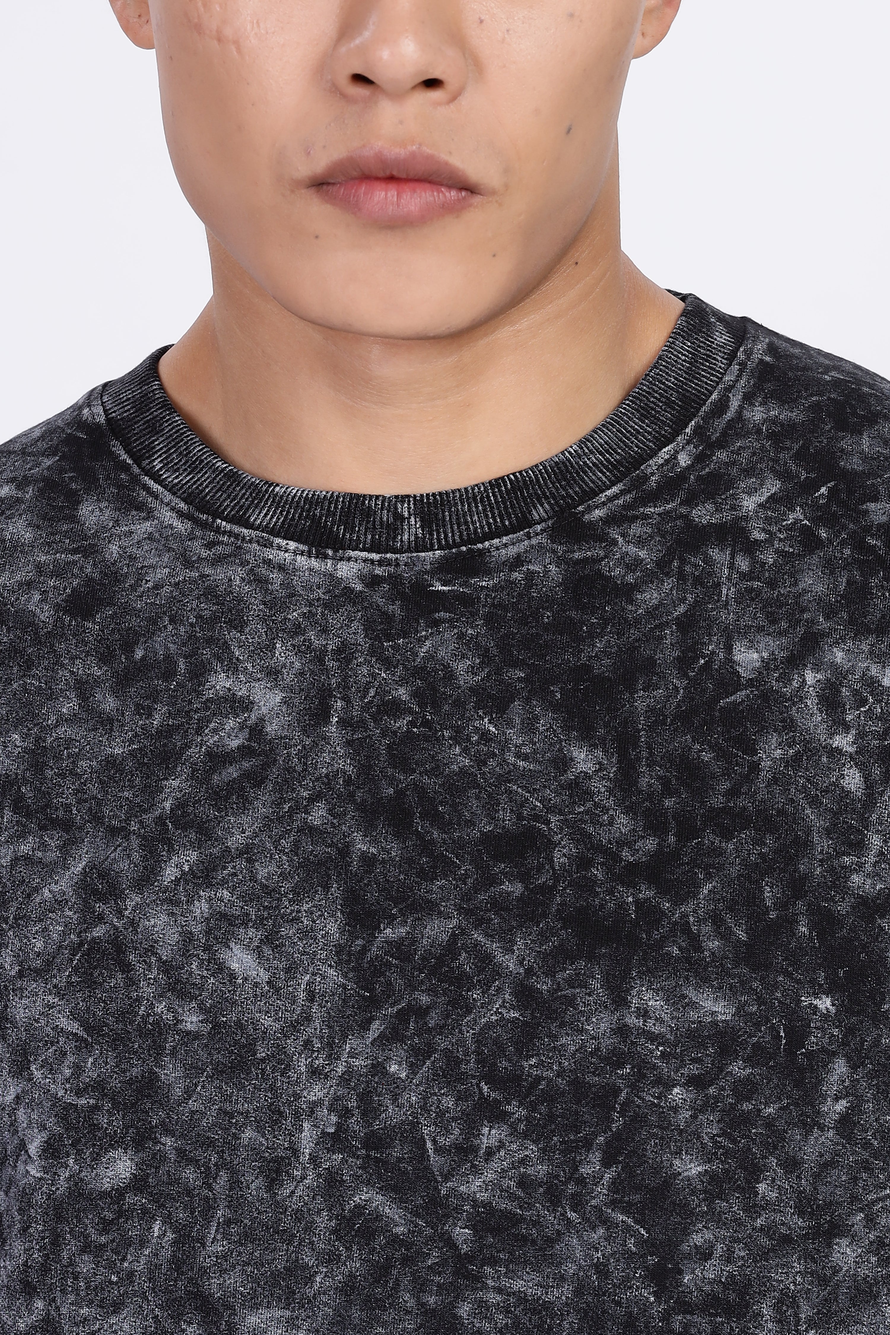 Black Acid Washed Oversized T-Shirt