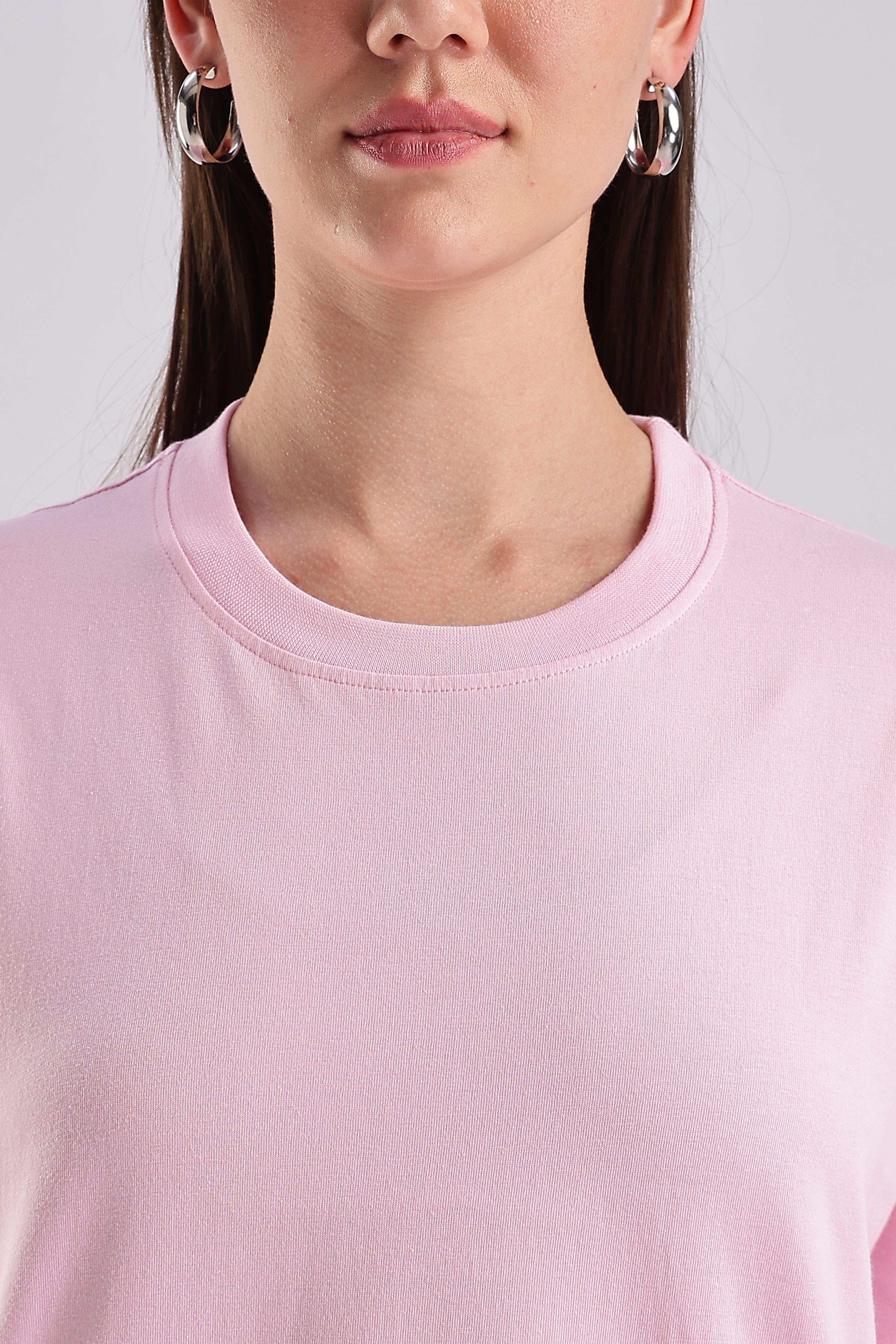 Women's Pastel Pink Lavendar Oversized T-Shirt
