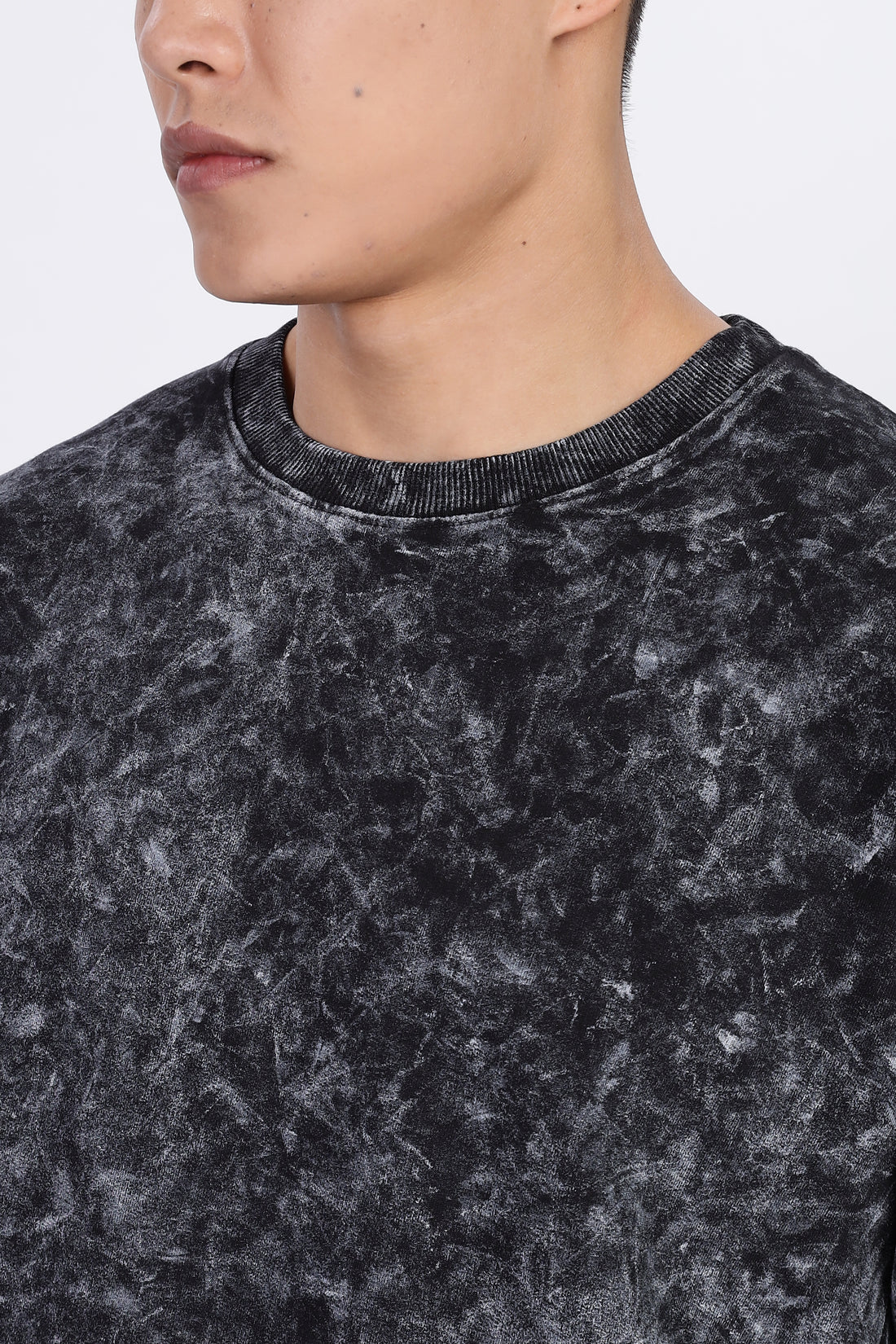 Black Acid Washed Oversized T-Shirt