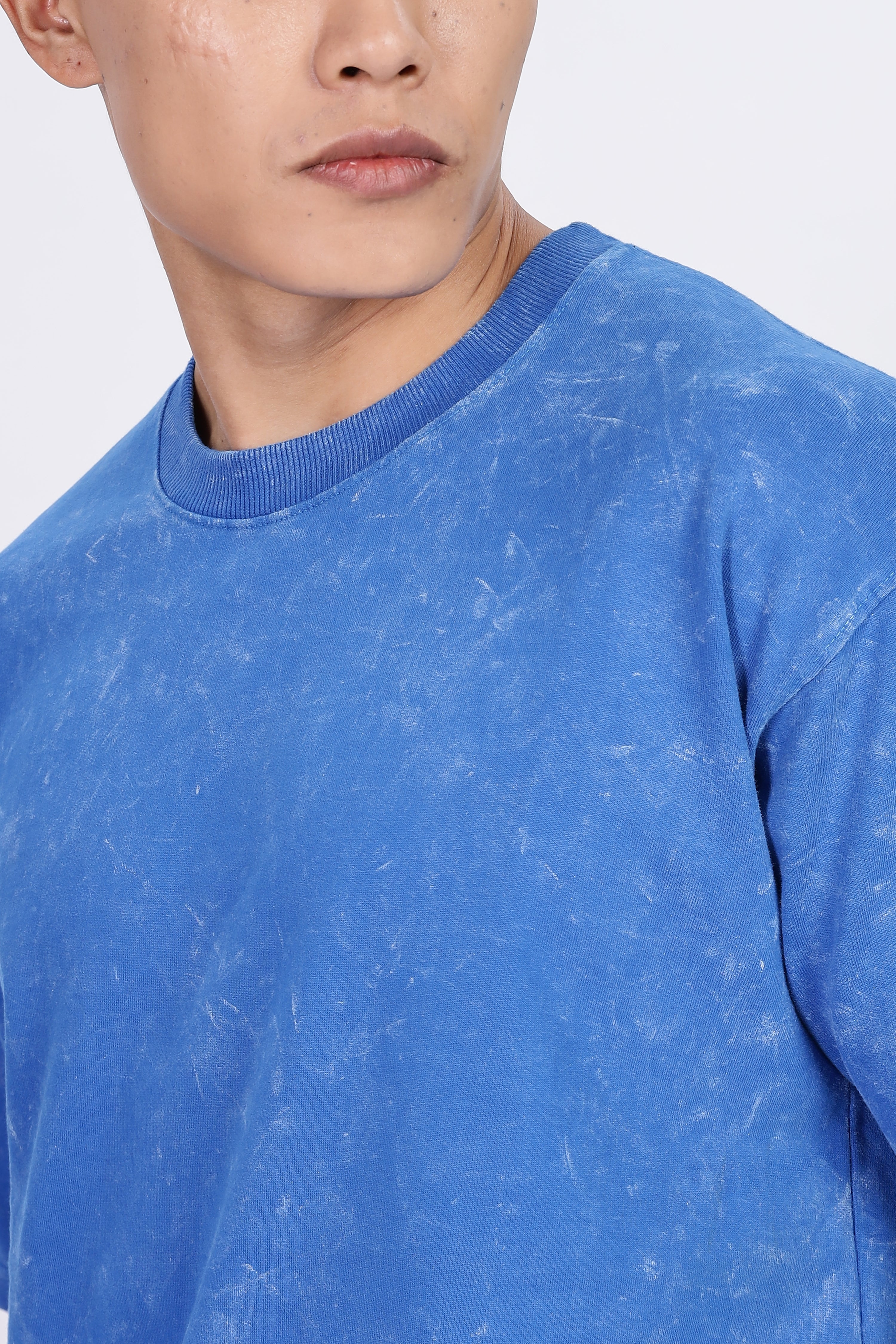 Blue Acid Washed Oversized T-Shirt