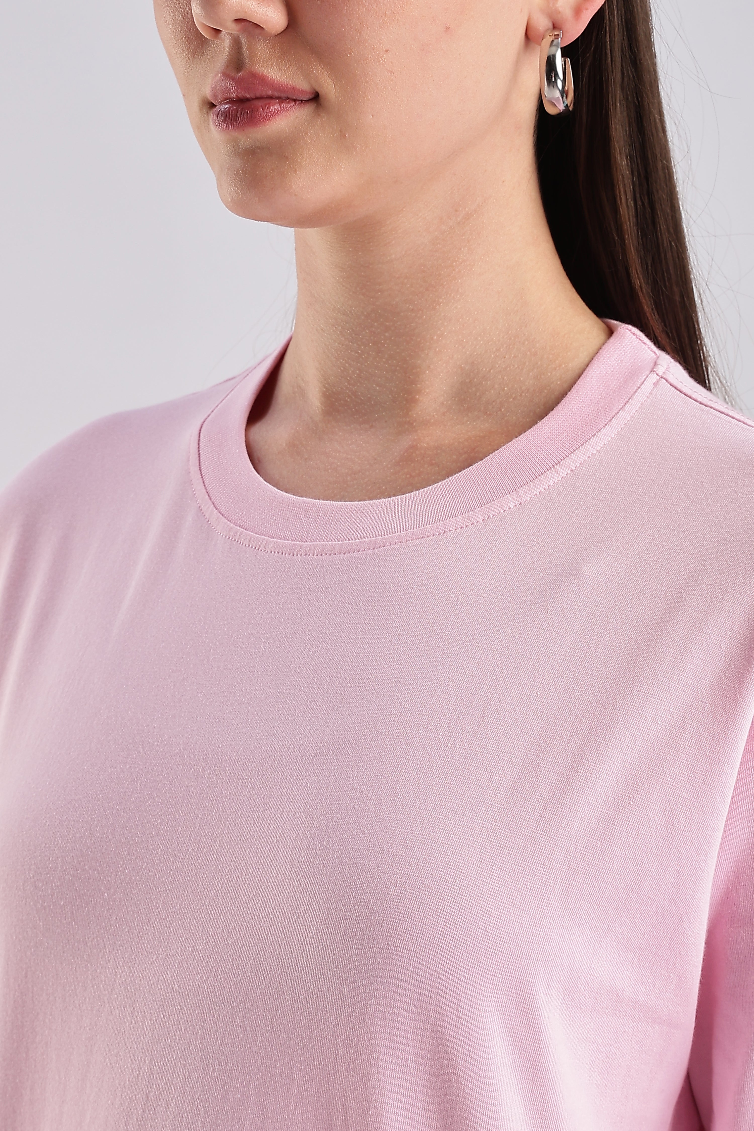 Women's Pastel Pink Lavendar Oversized T-Shirt