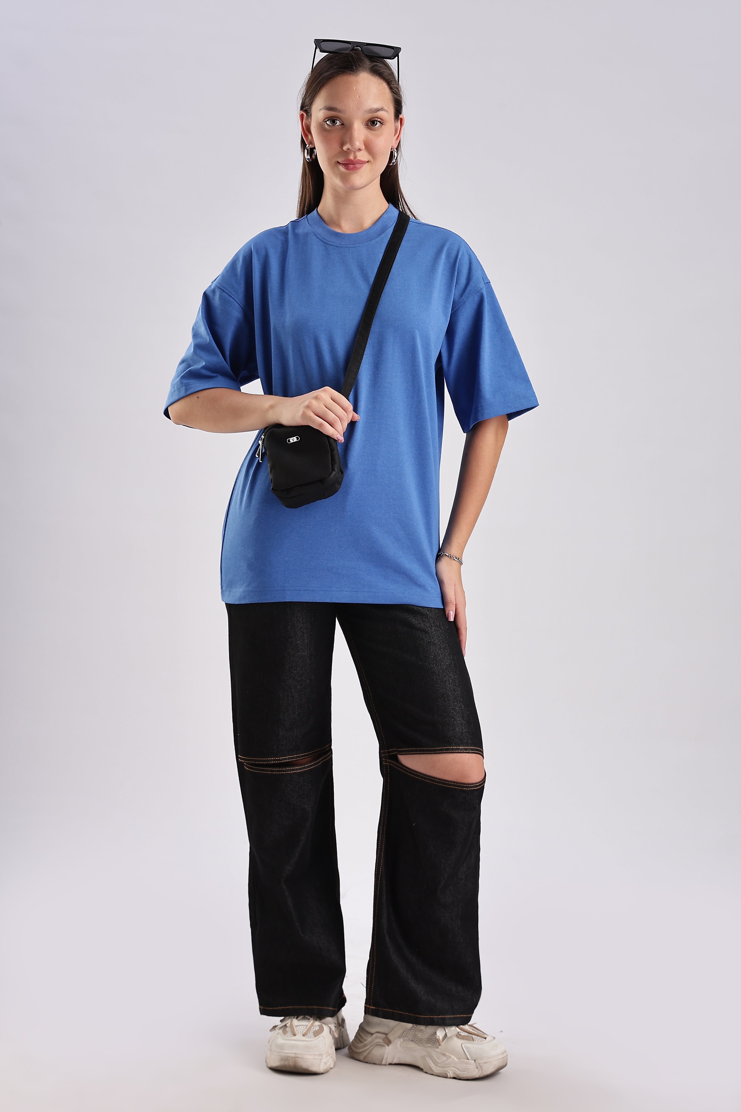 Women's Blue Oversized T-Shirt