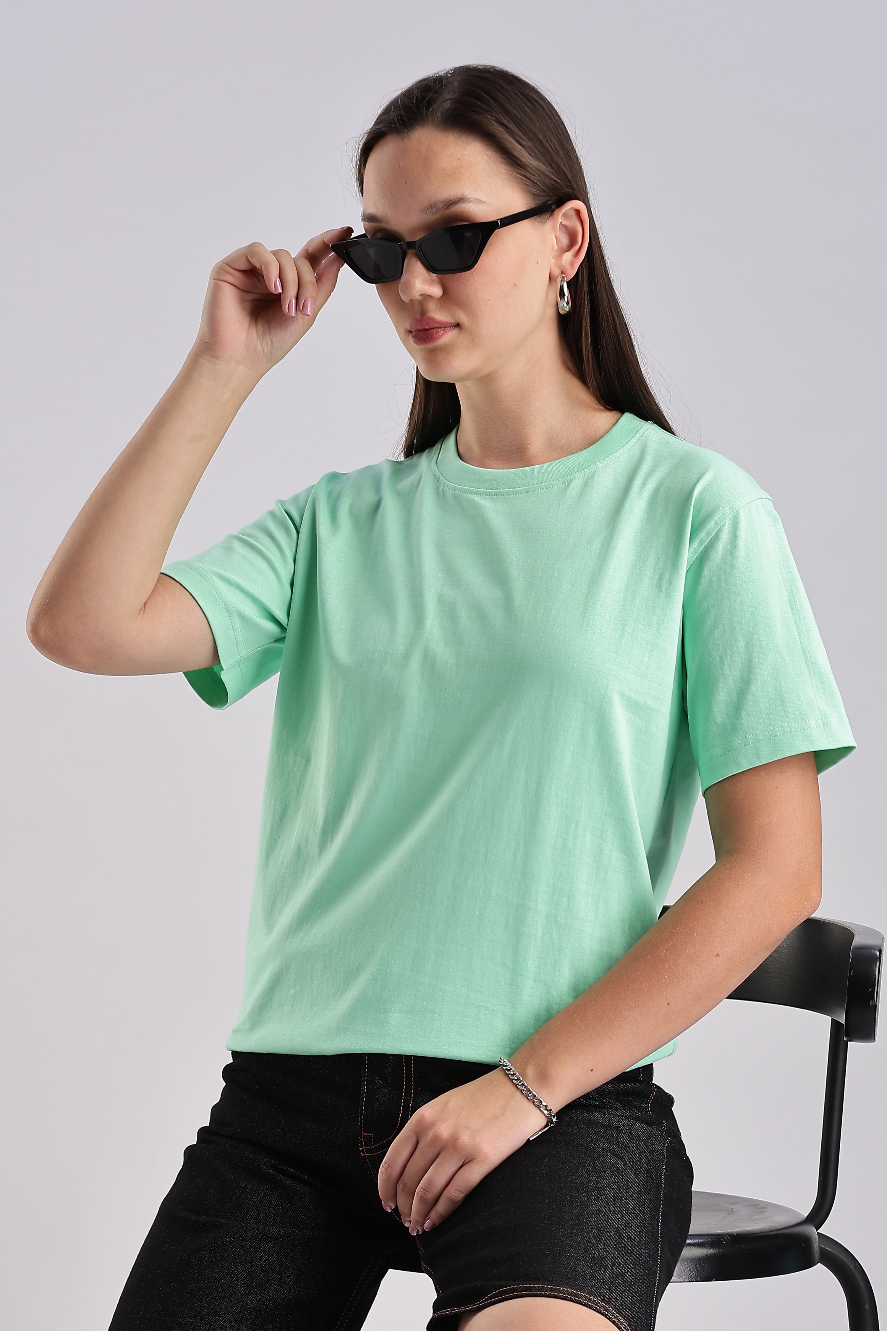 Women's Mint Green Oversized T-Shirt