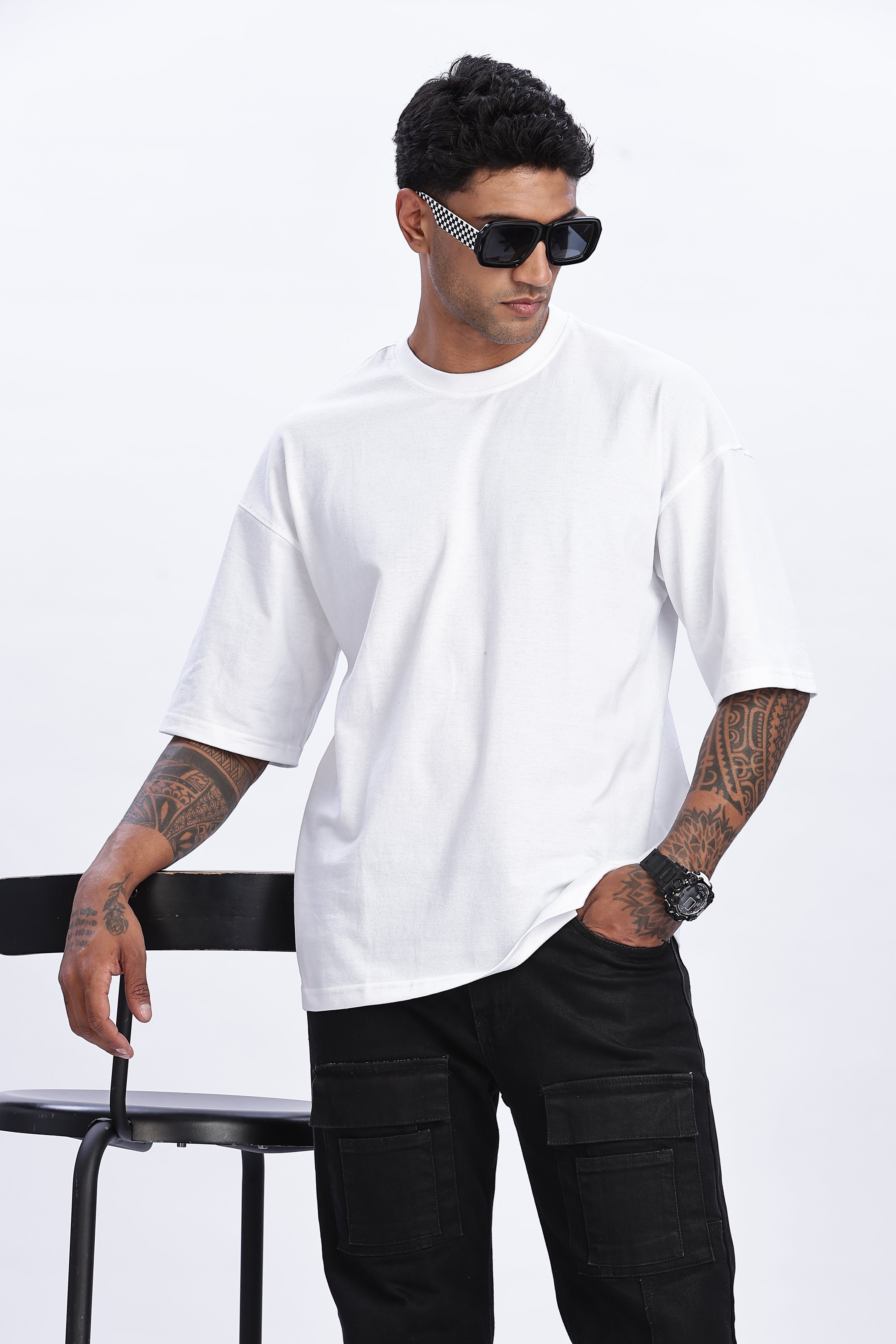 Men's White Oversized T-Shirt