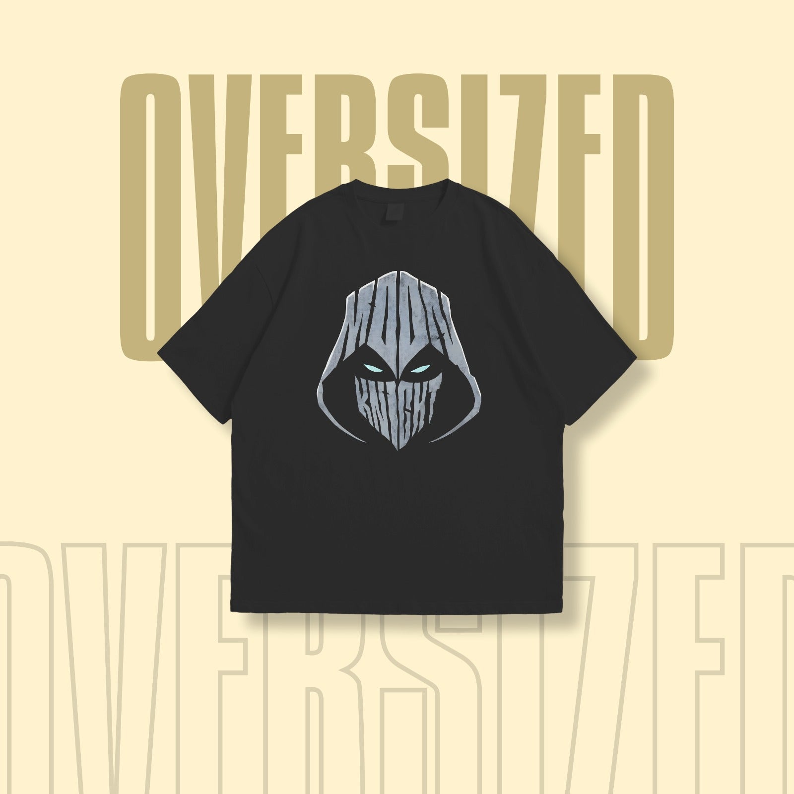Moon knight Round Neck Oversized T-Shirt
