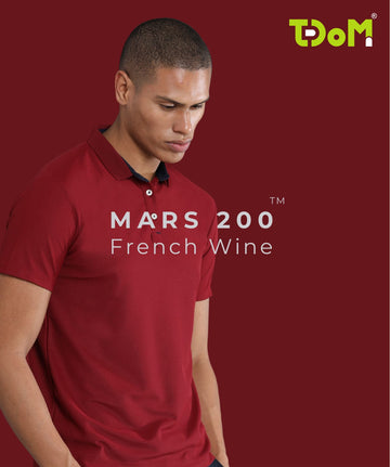 TDOM Men’s French Wine Mars200 Polo T-Shirt