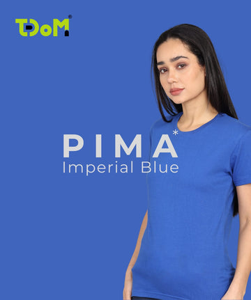 TDOM Women’s Imperial Blue Premium Crew Neck T-Shirt