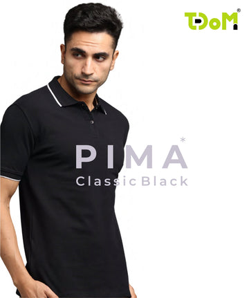 TDOM Men’s CLASSIC BLACK Premium Polo T-Shirt