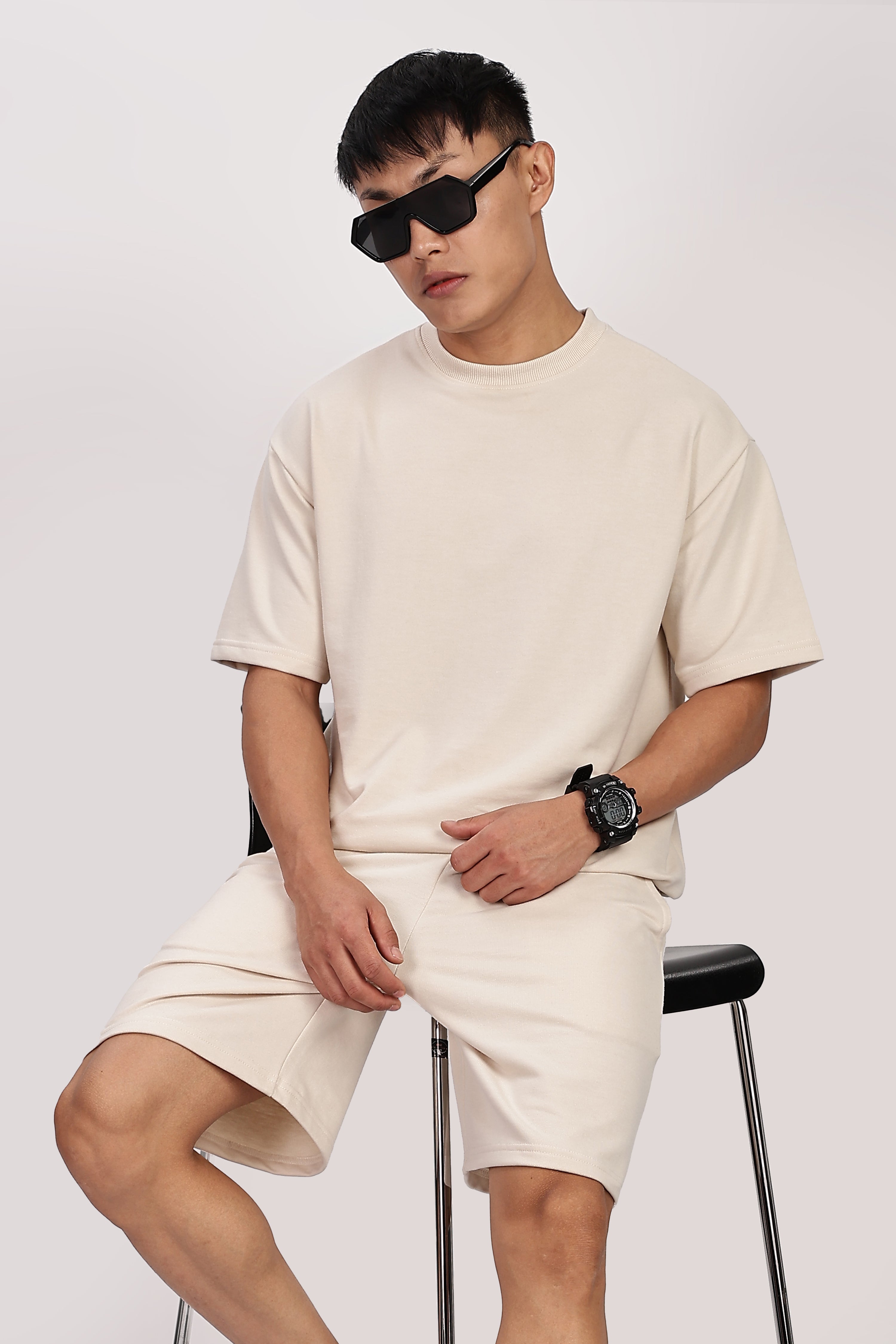 French Terry Beige Co-ord Set