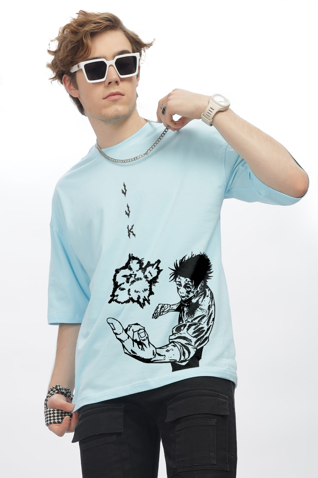 Yuta Round Neck Oversized T-Shirt