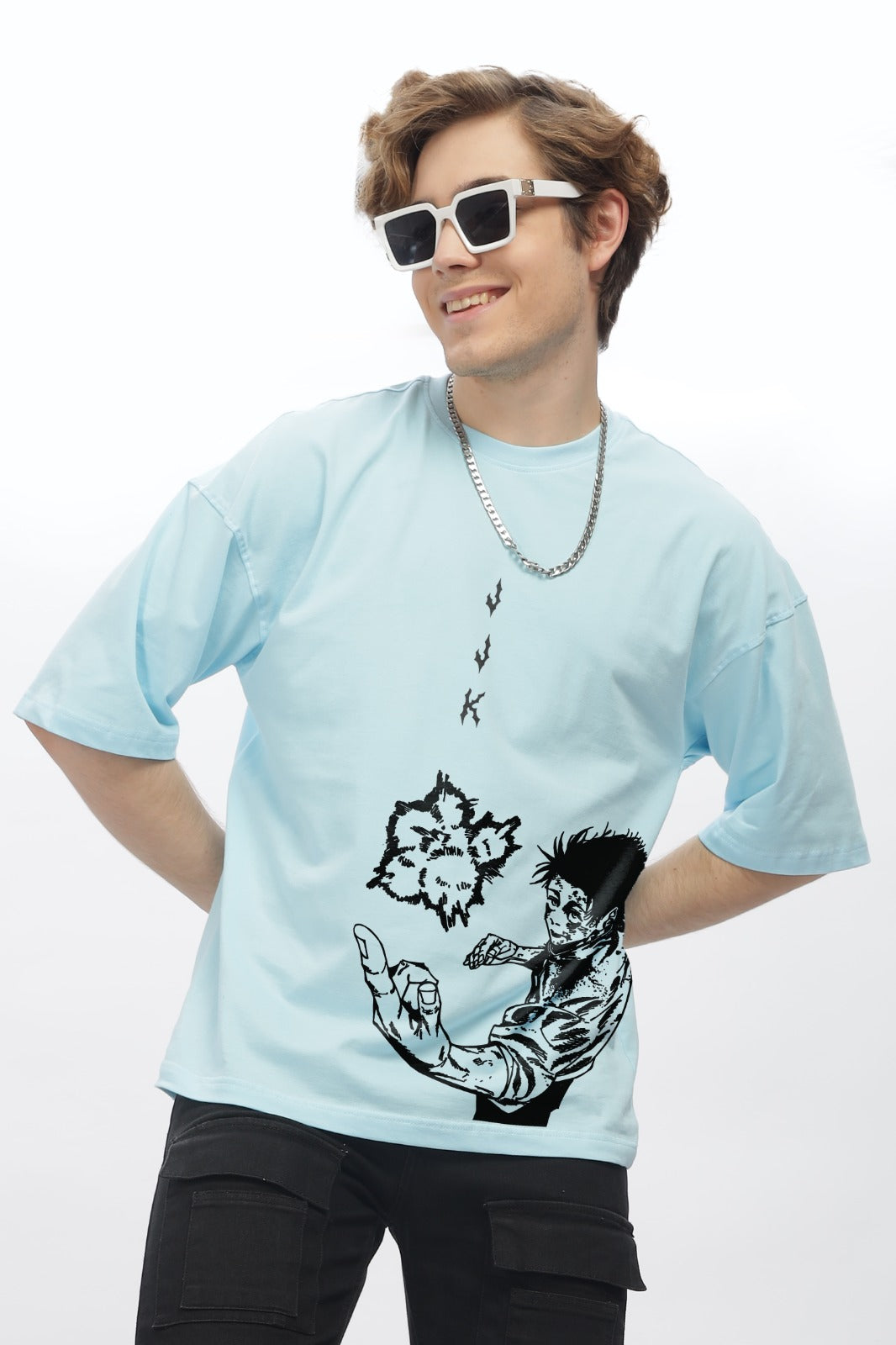 Yuta Round Neck Oversized T-Shirt