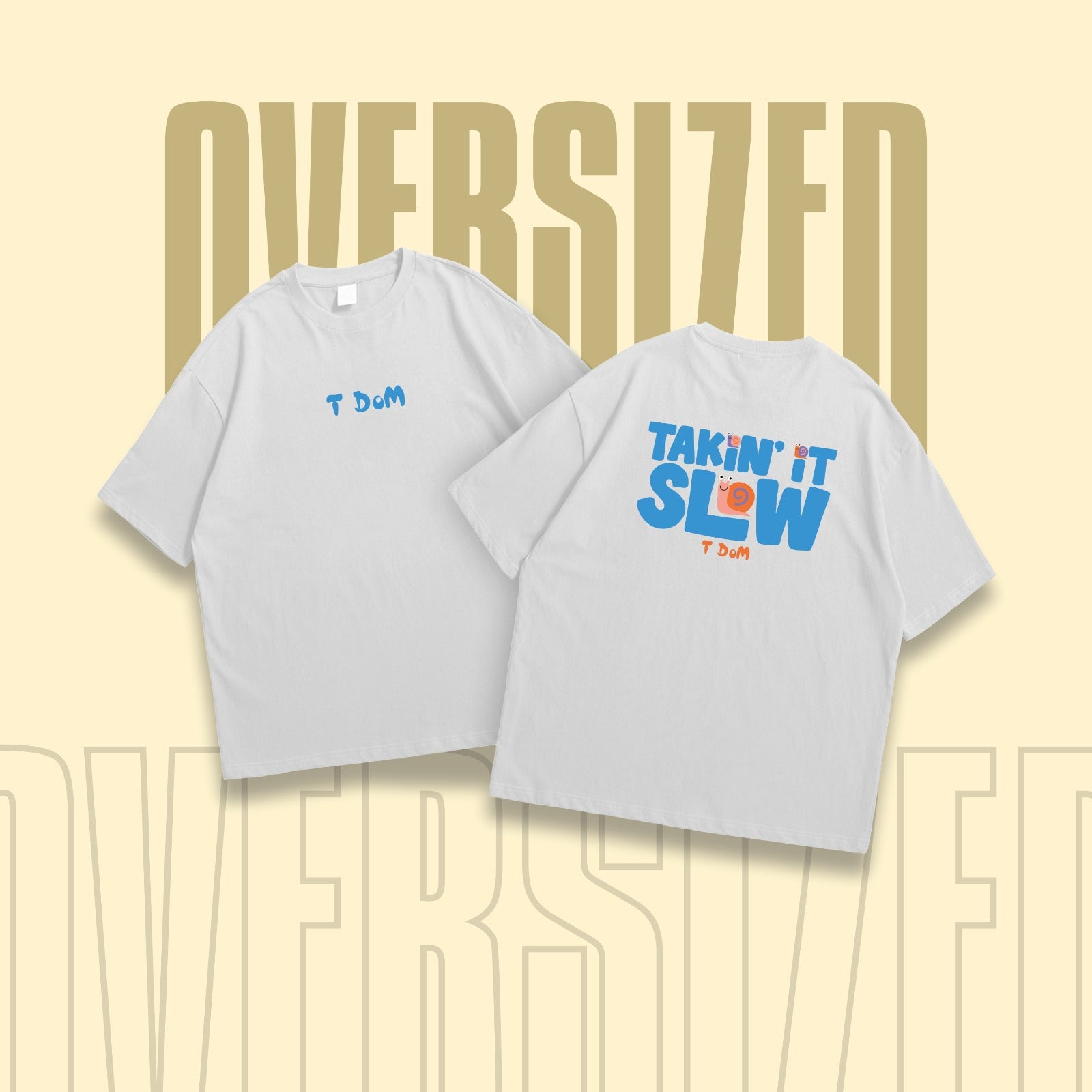 Takin it Slow Round Neck Oversized T-Shirt