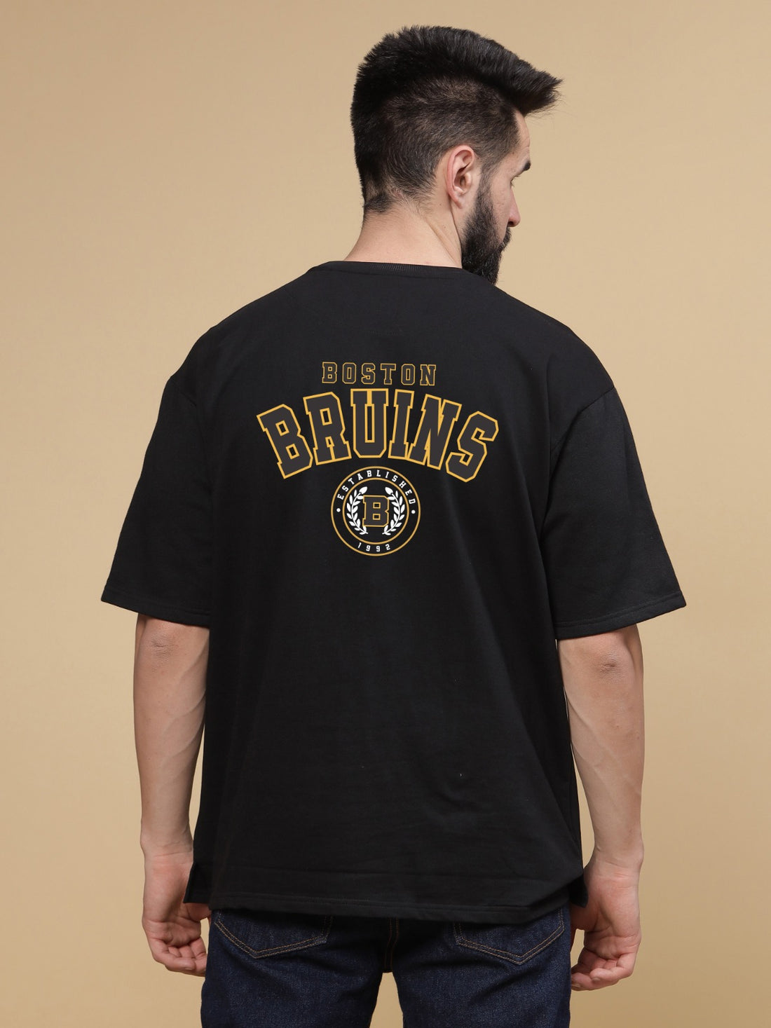 Boston Bruins Round Neck Oversized T-Shirt