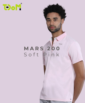 TDOM Men’s Soft Pink Mars200 Polo T-Shirt