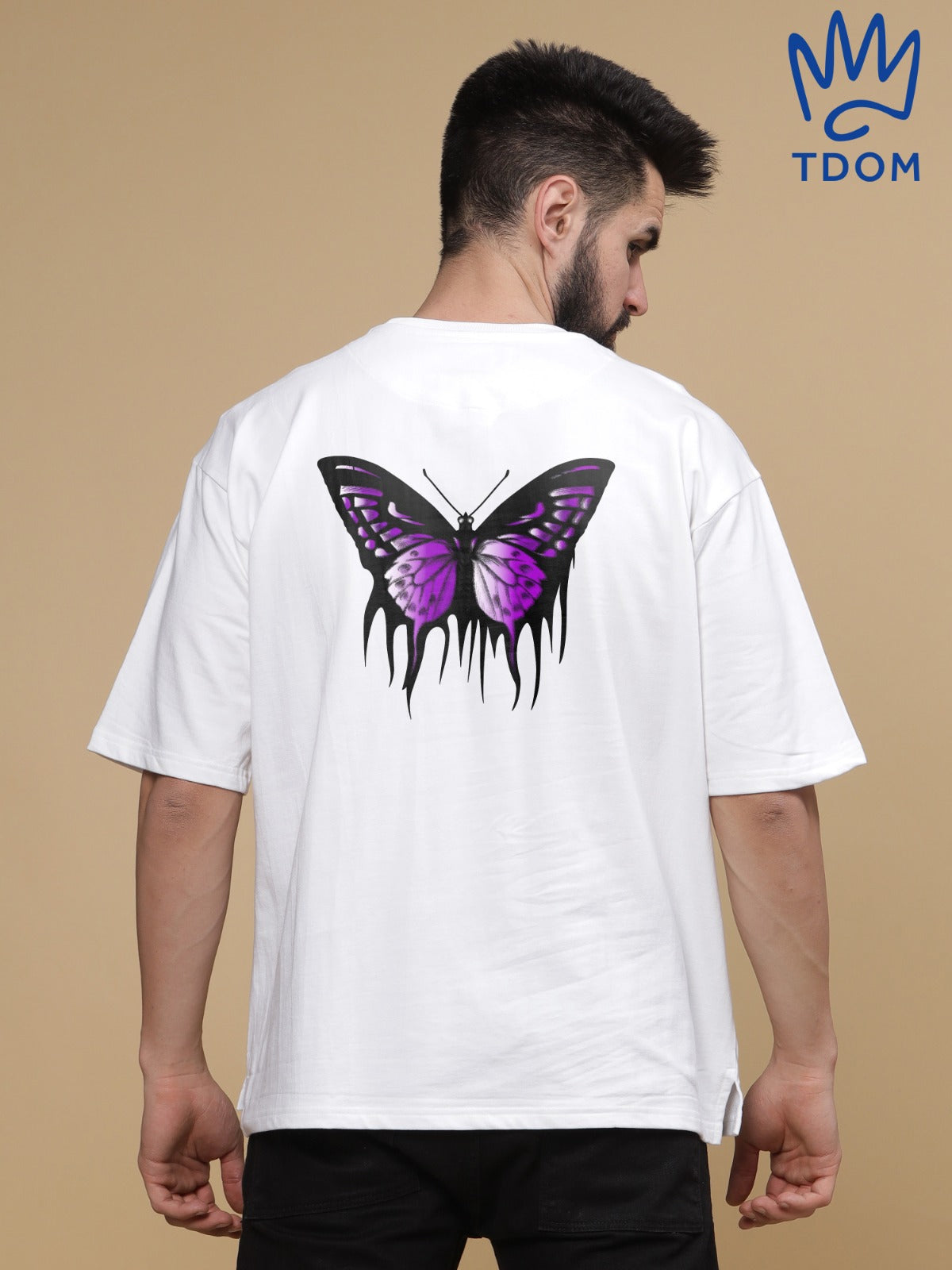 Butterfly Round Neck Oversized T-Shirt