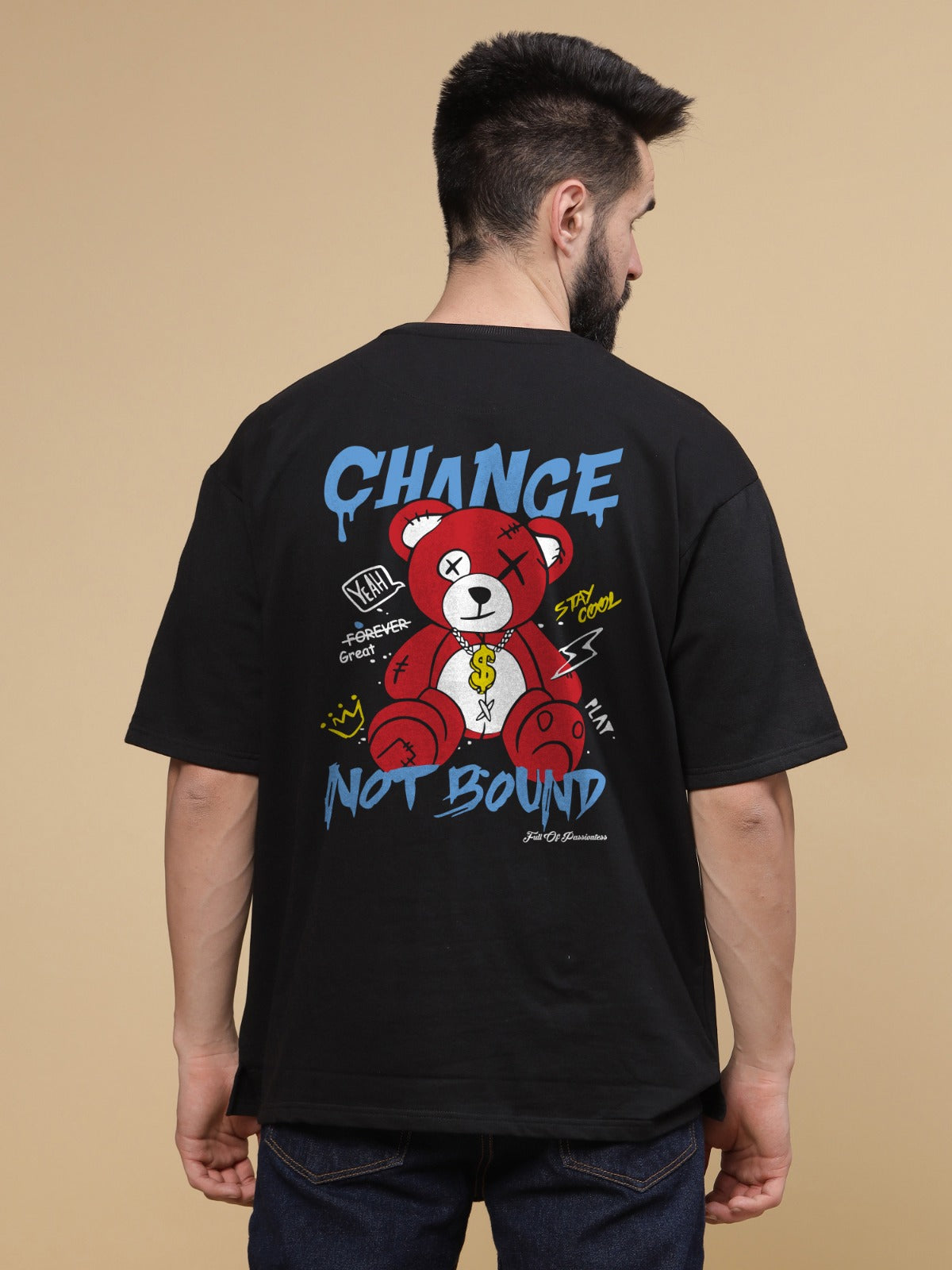 Change Not Bound Round Neck Oversized T-Shirt