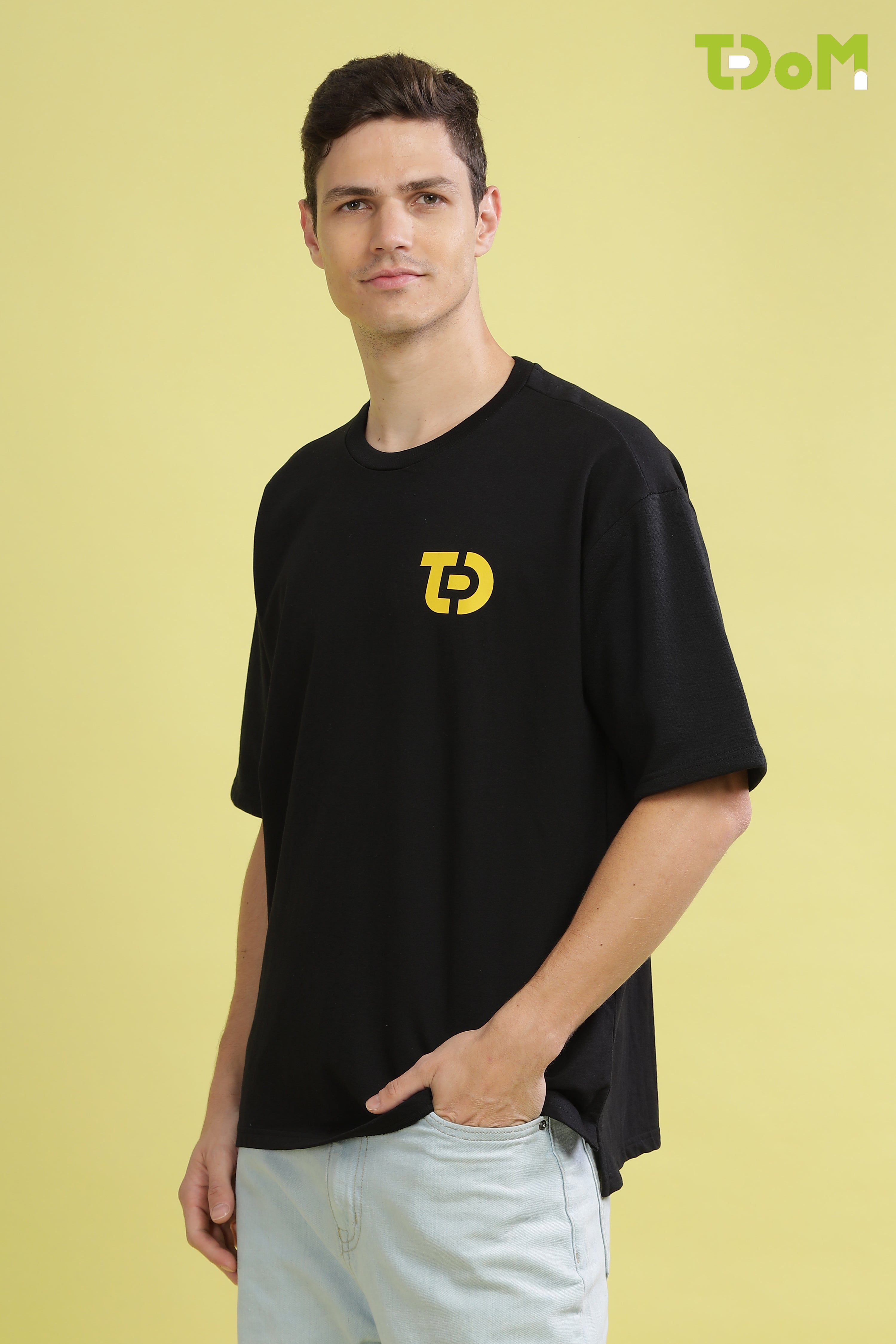 Smileyy Black Oversized Tshirt