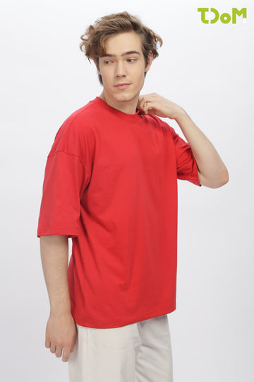 Men's Red Oversized T-Shirt