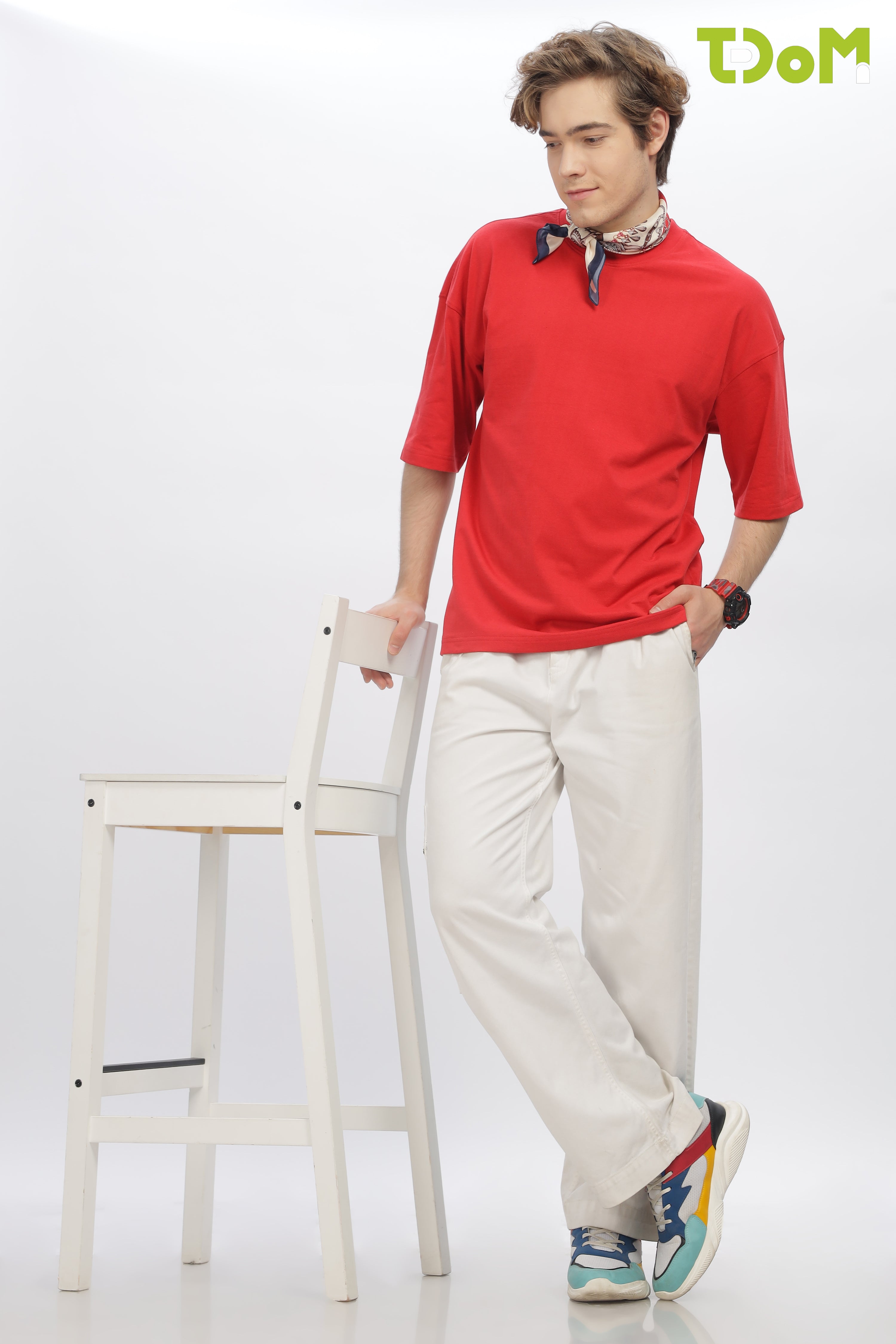 Men's Red Oversized T-Shirt