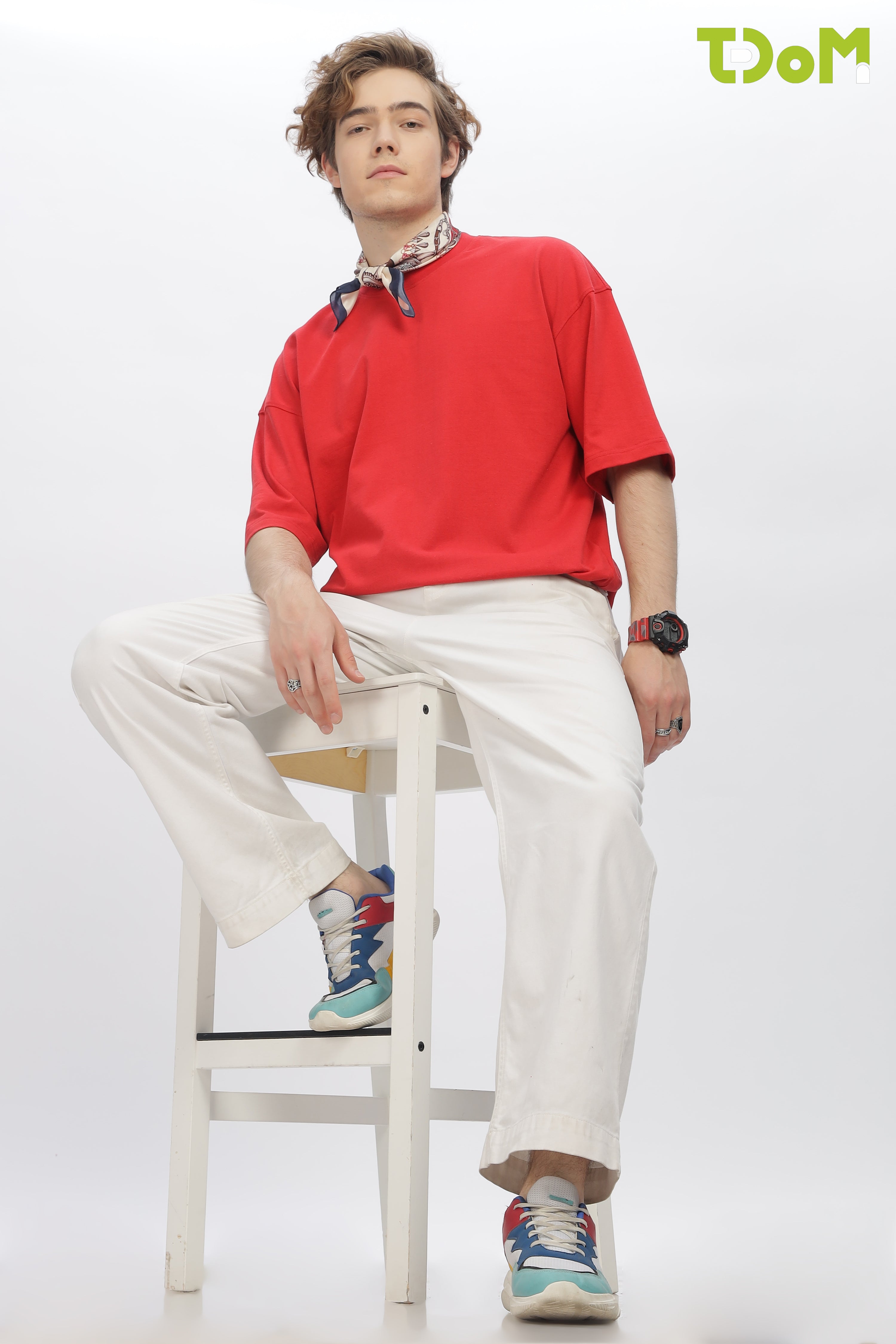 Men's Red Oversized T-Shirt