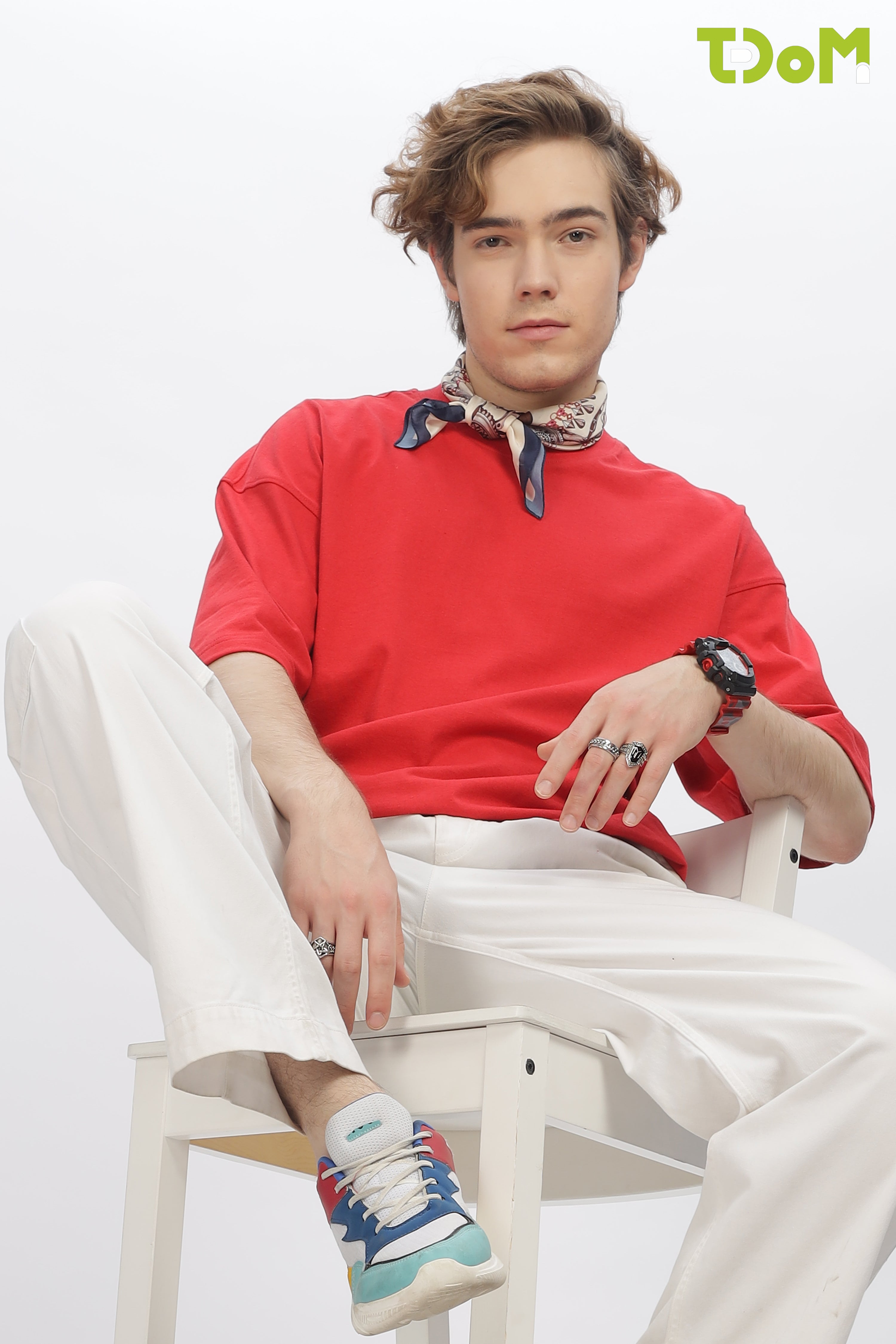 Men's Red Oversized T-Shirt