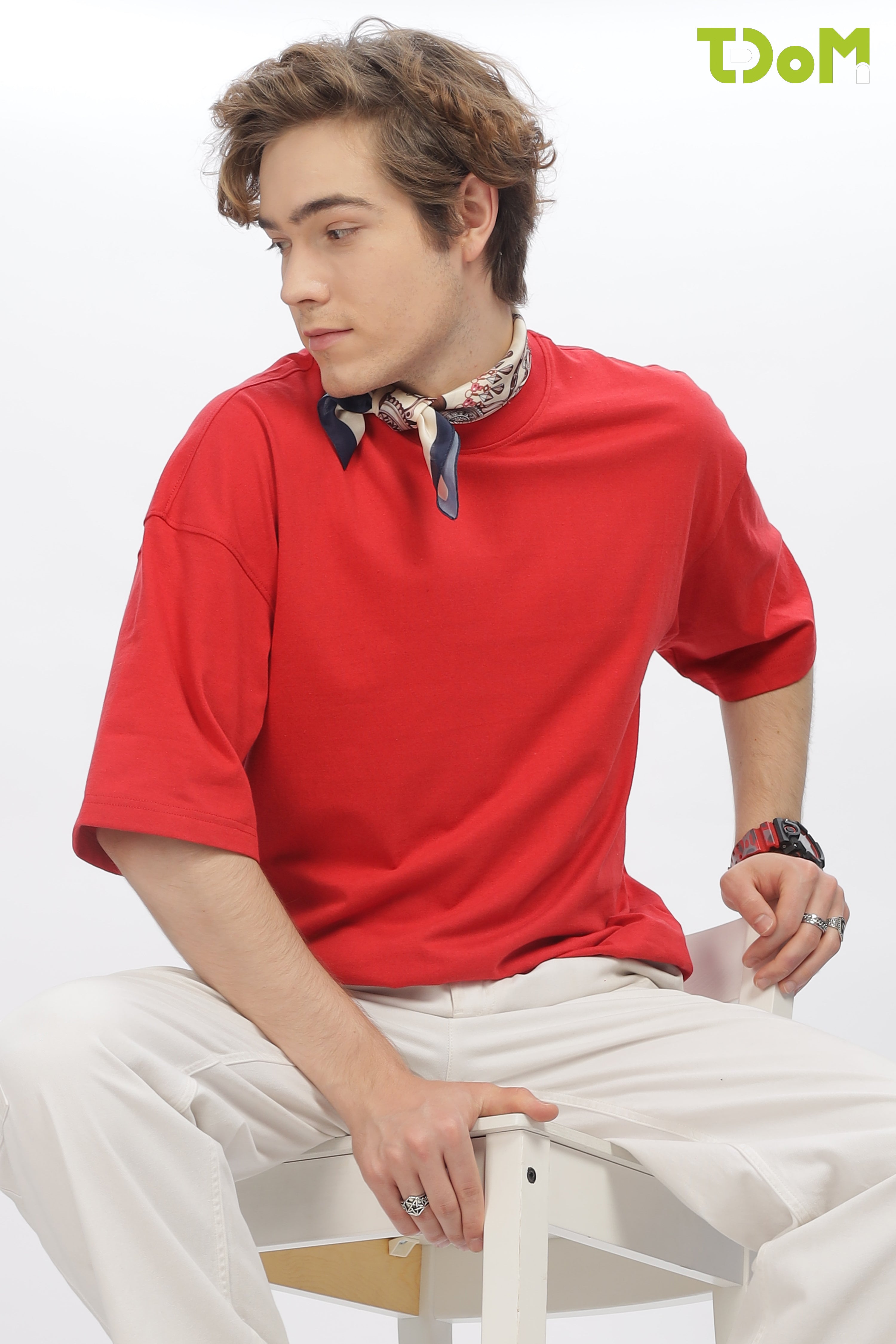Men's Red Oversized T-Shirt
