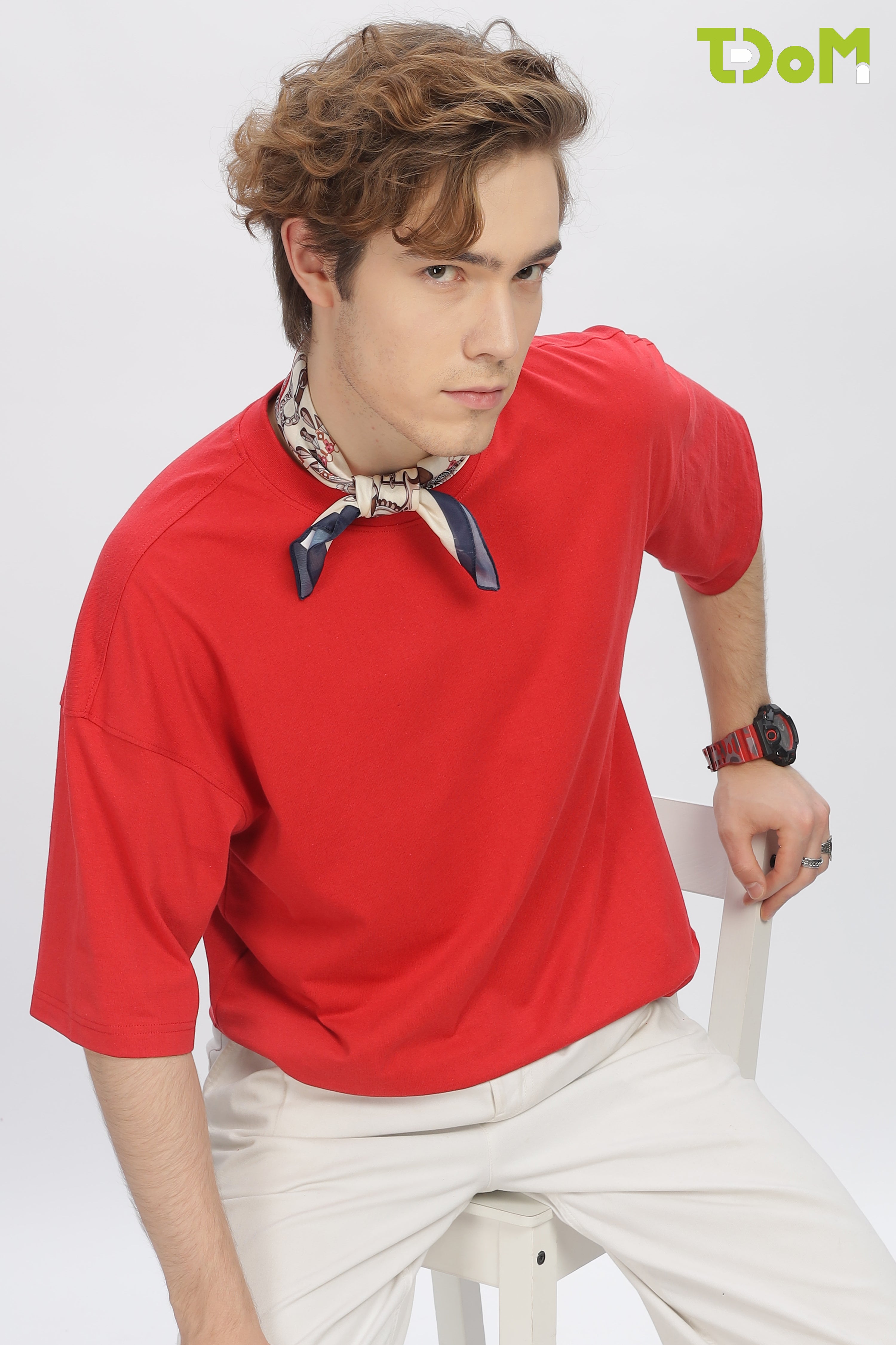 Men's Red Oversized T-Shirt