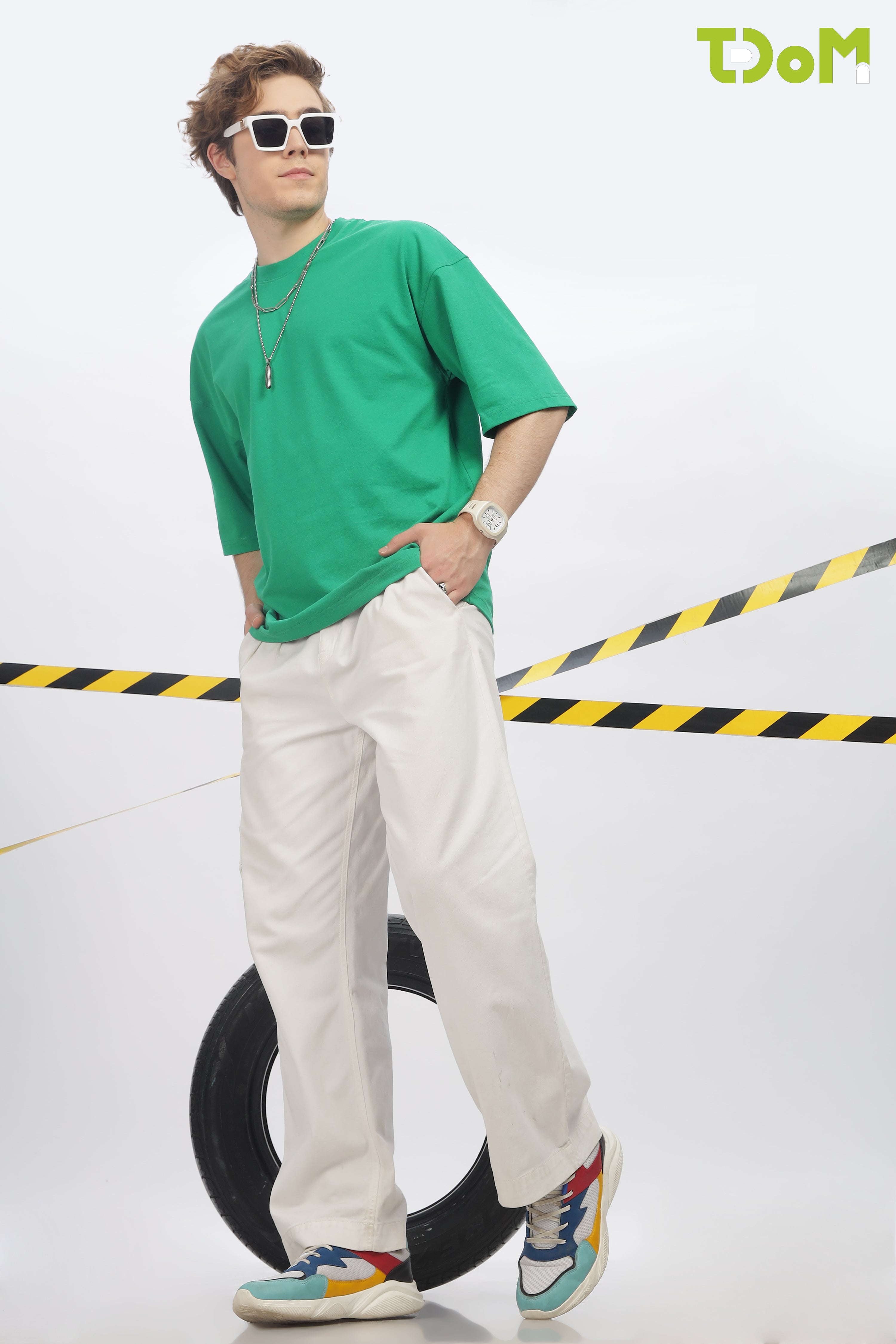 Men's Green Oversized T-Shirt