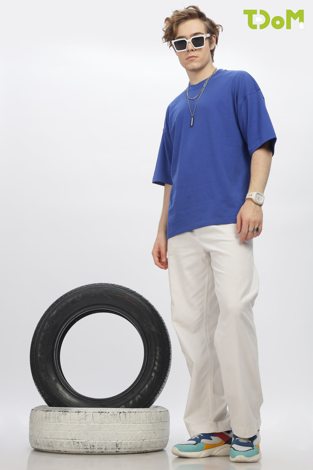 Men's Blue Oversized T-Shirt