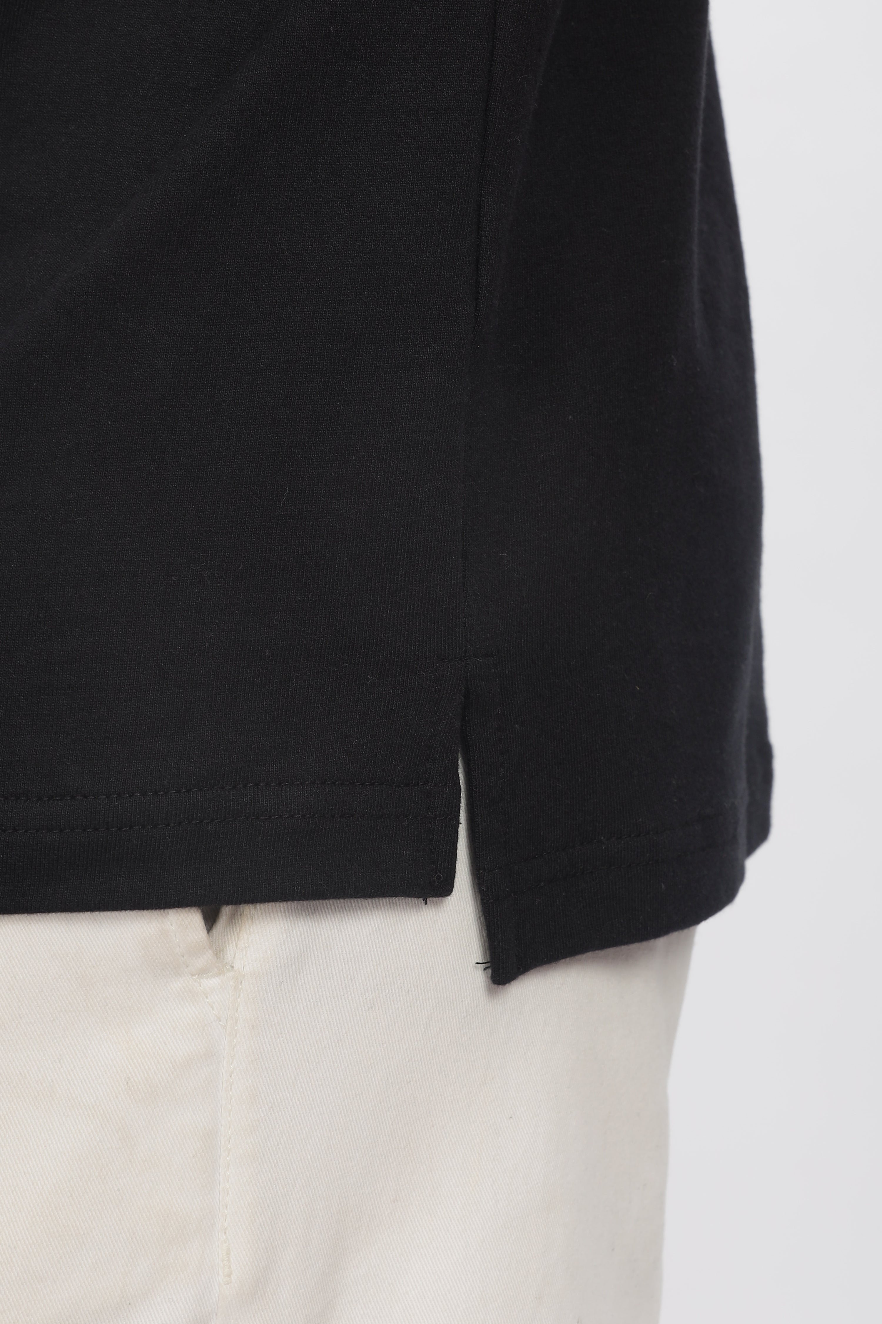 Black Round Neck Premium French Terry Oversized T-Shirt
