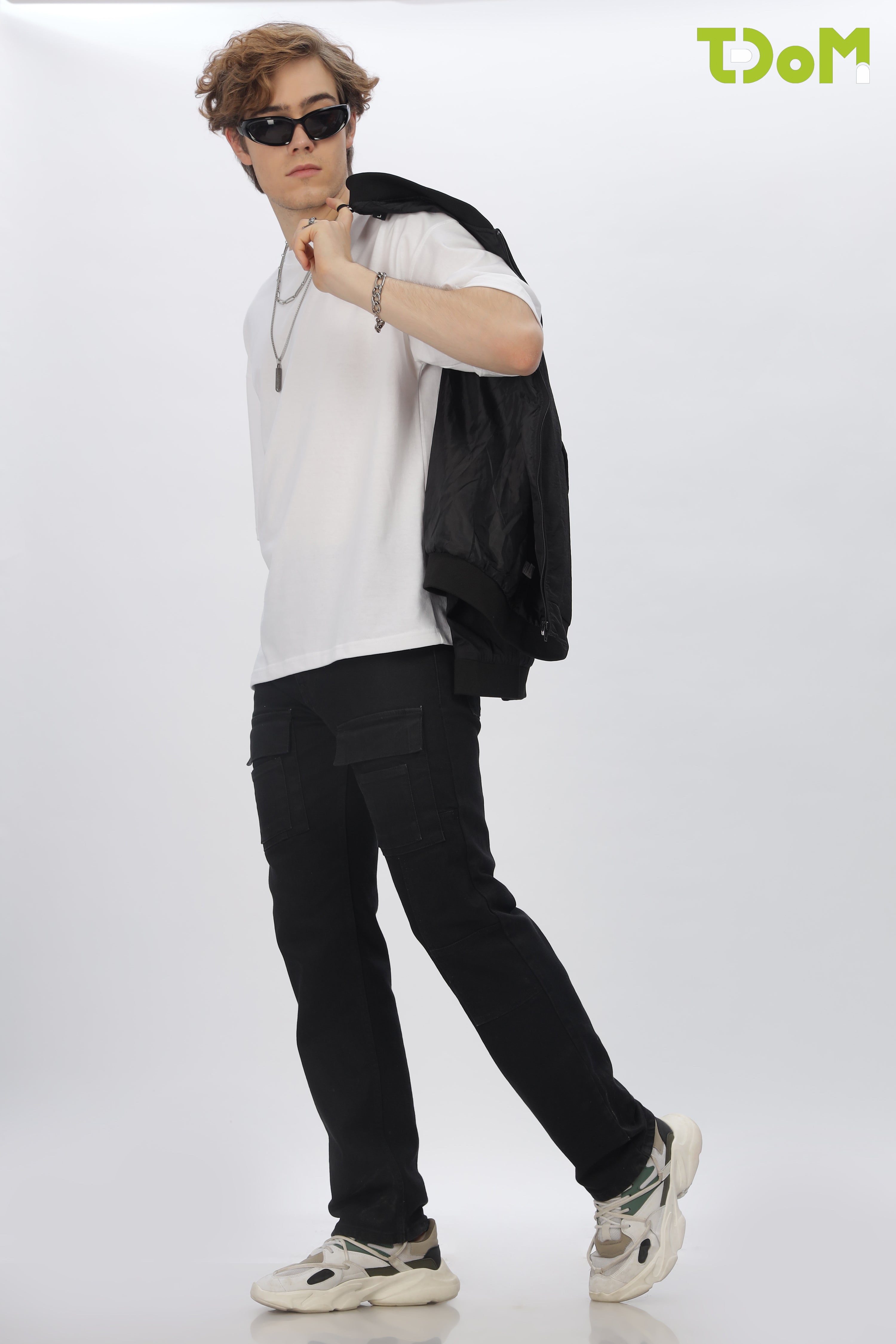 White Round Neck Premium French Terry Oversized T-Shirt