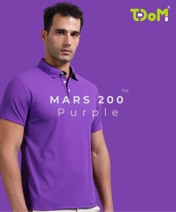 TDOM Men’s Purple Mars200 Polo T-Shirt
