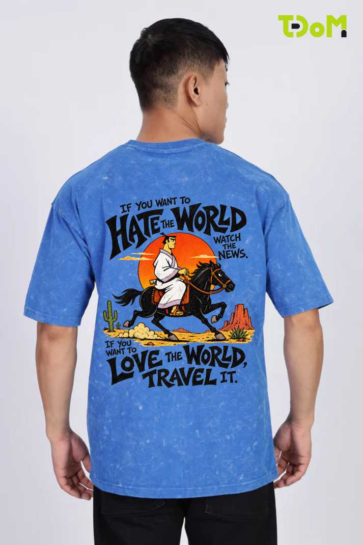 Wanderlust Acid Wash Tee