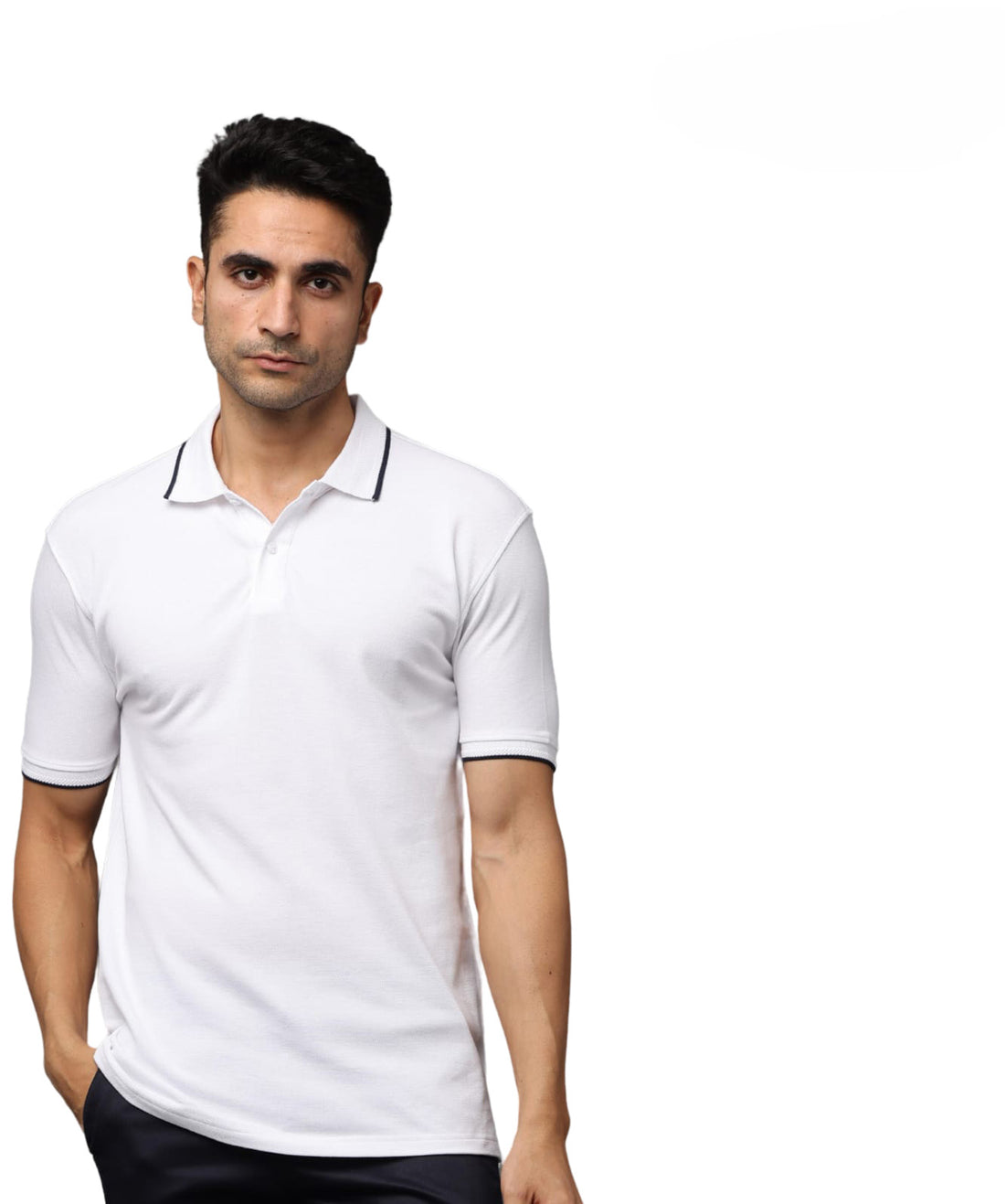 TDOM Men’s WHITE Premium Polo T-Shirt