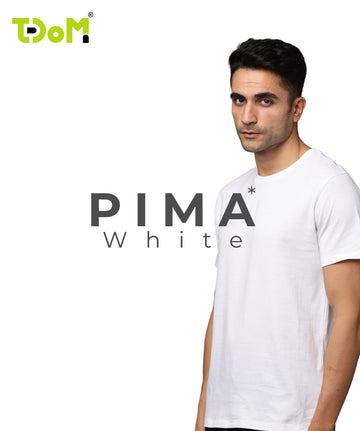 TDOM Premium PIMA White  Crew Neck T-Shirt