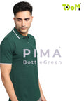 TDOM Men’s Bottle Green Premium Polo T-Shirt