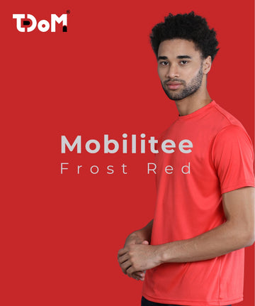 Mobilitee Frost Red Crew Neck T-Shirt