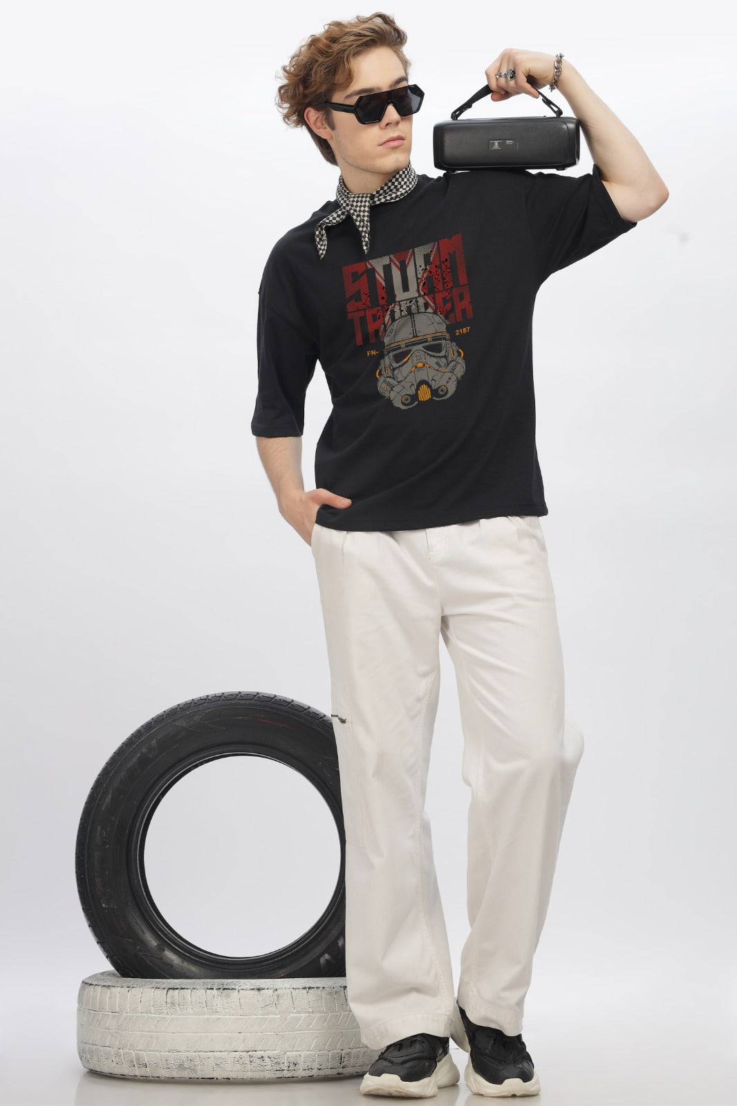 Storm Trooper Round Neck Oversized T-Shirt