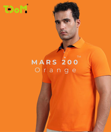 TDOM Men’s Orange Mars200 Polo T-Shirt