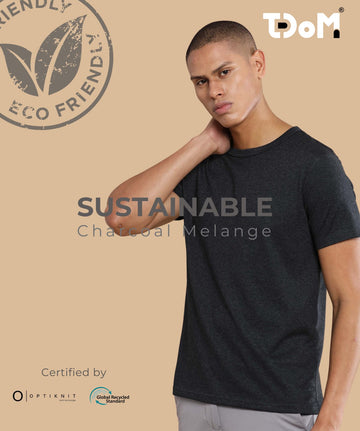 TDOM Men’s Charcoal Melange Crewneck T-Shirt