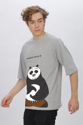 Kung Fu Panda Round Neck Oversized T-Shirt
