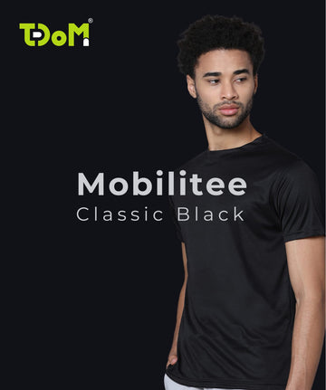 Mobilitee Classic Black Crew Neck T-Shirt