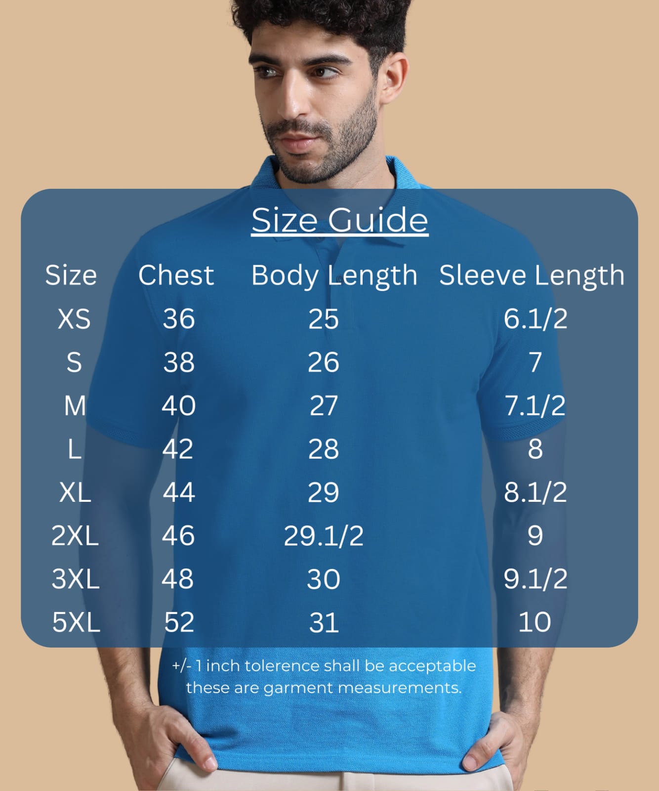 TDOM Men’s Blue Sustainable Jacquard Polo T-Shirt